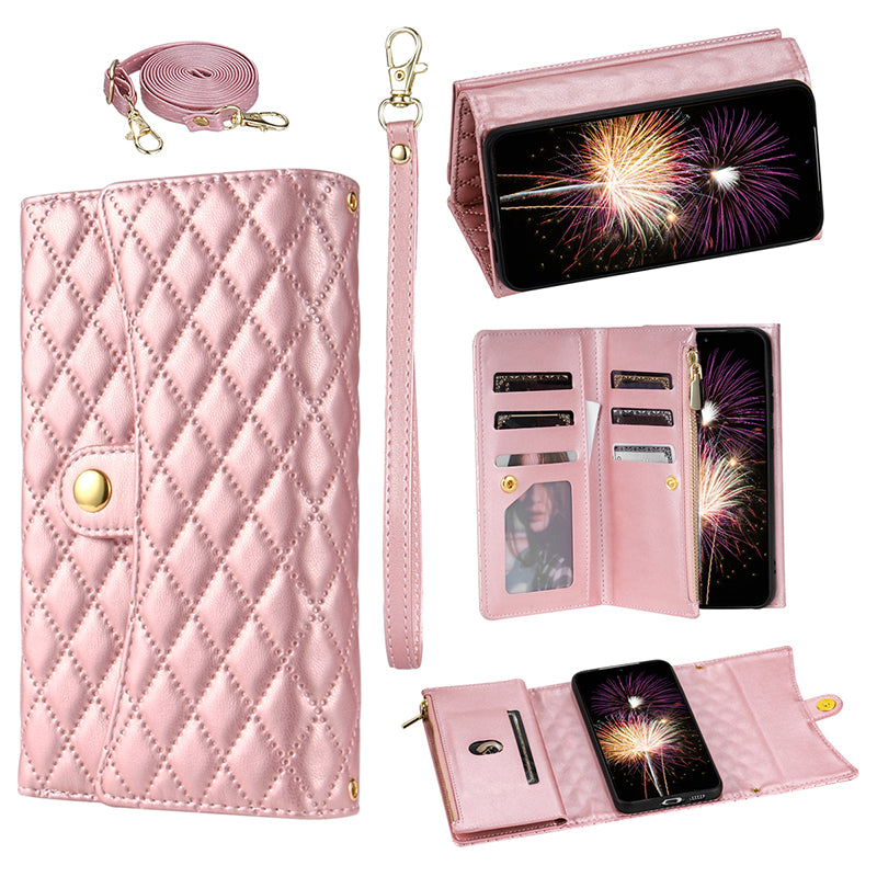 BKS-002 For Xiaomi Redmi Note 13 5G Anti-Scratch Wallet Case PU Leather Phone Cover Zipper Pocket Stand