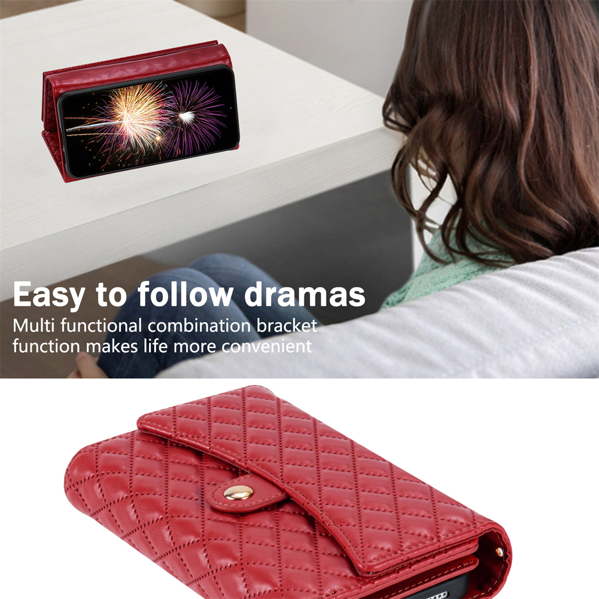 BKS-002 For Xiaomi Redmi Note 13 Pro 5G / Poco X6 5G Shoulder Bag Phone Stand Case PU Leather Wallet Purse