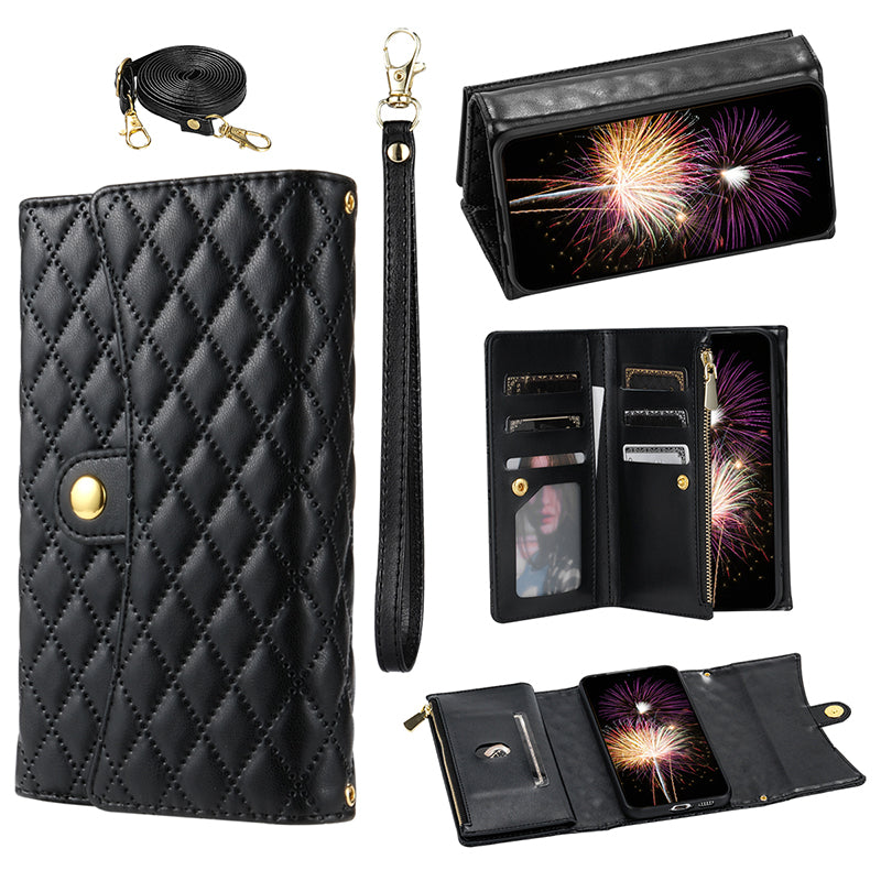 BKS-002 For Xiaomi Redmi Note 13 Pro 5G / Poco X6 5G Shoulder Bag Phone Stand Case PU Leather Wallet Purse