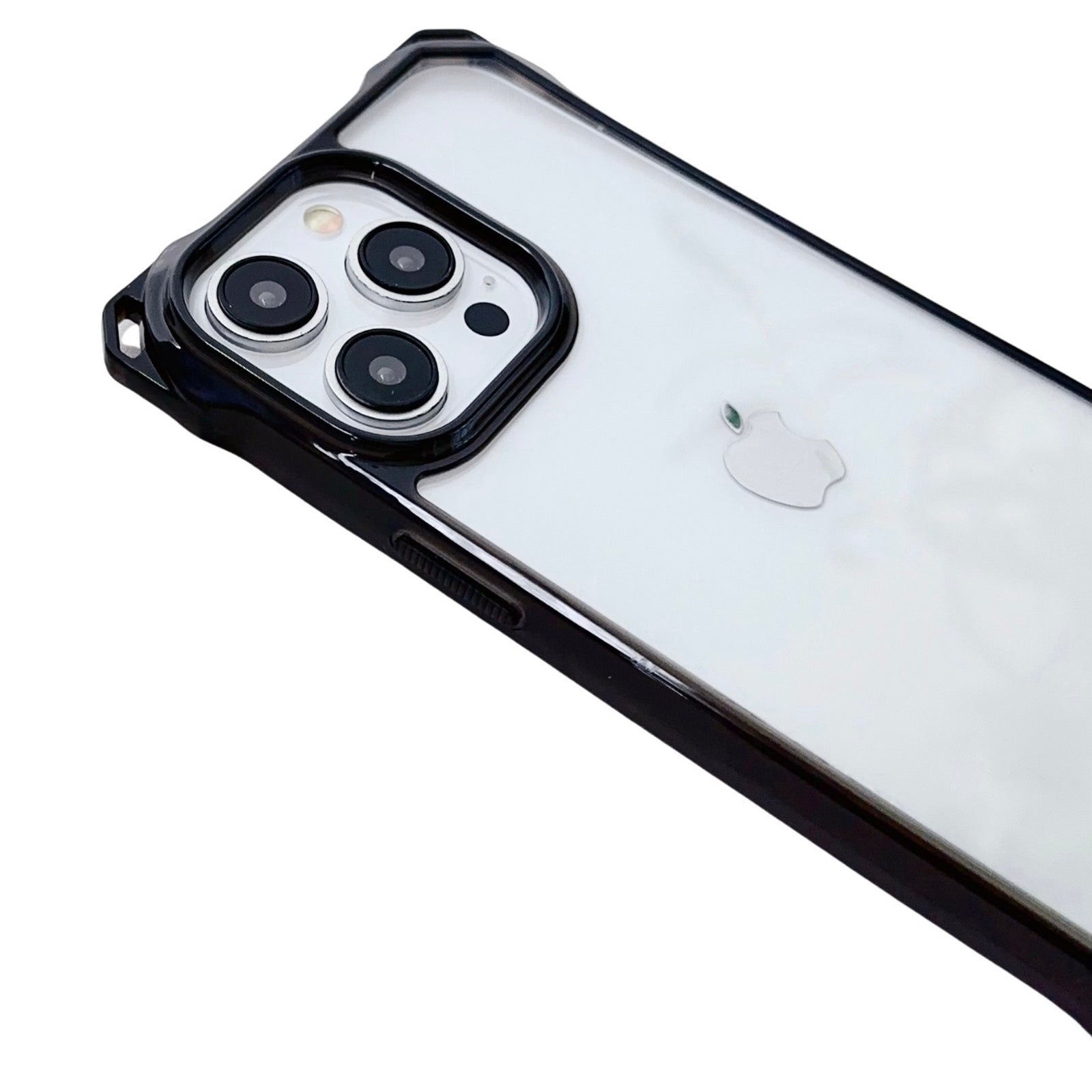 For iPhone 14 Pro Cell Phone Cases Reinforced Corner Clear TPU Shell with Thick Lanyard