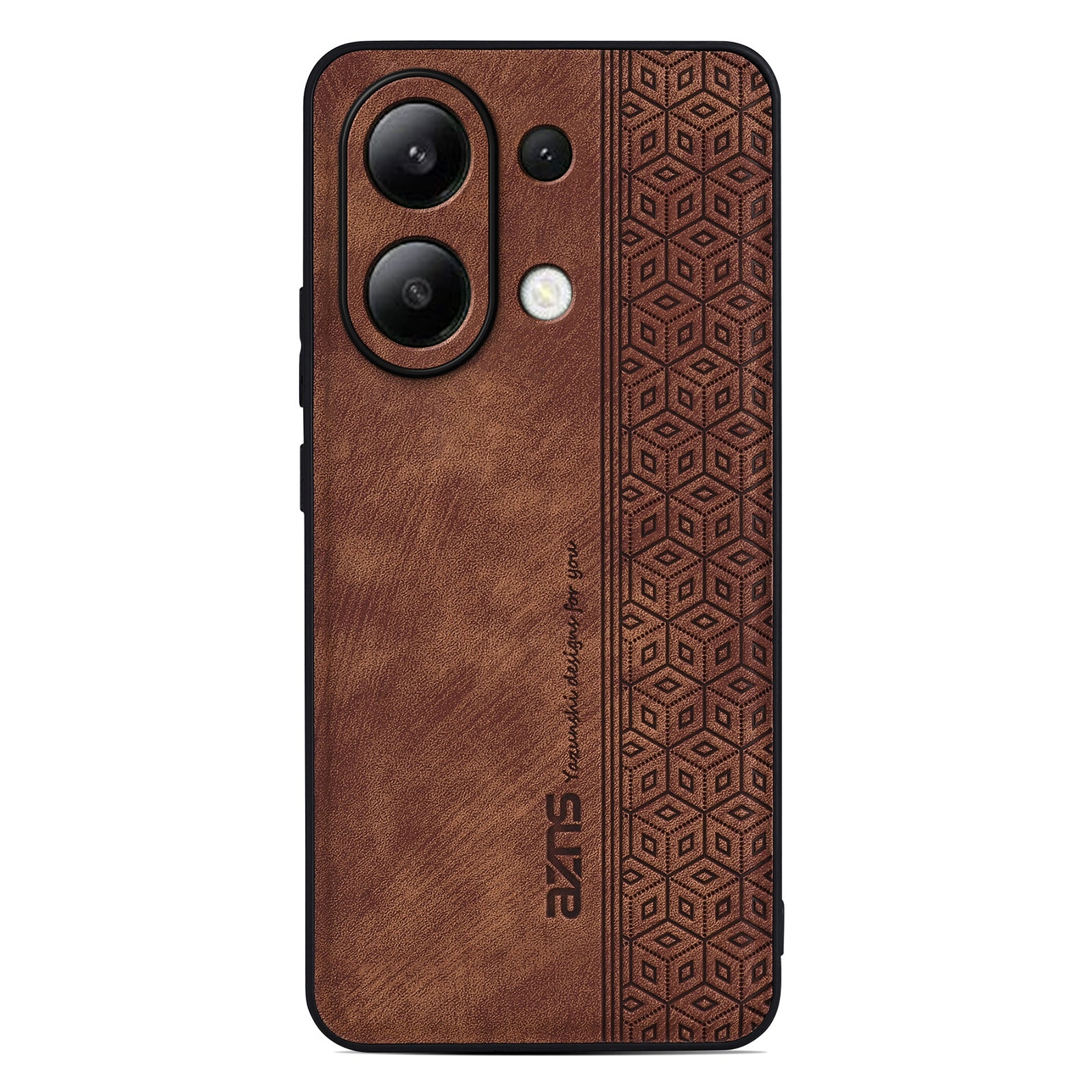 AZNS For Xiaomi Redmi Note 13 4G Case Anti-Scratch PU Leather Coated TPU Phone Cover