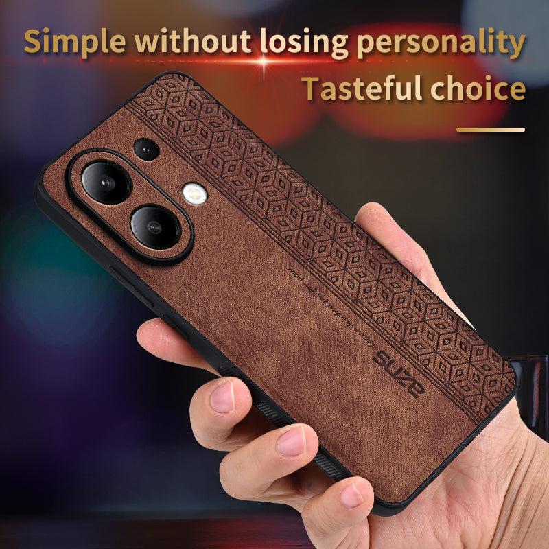 AZNS For Xiaomi Redmi Note 13 4G Case Anti-Scratch PU Leather Coated TPU Phone Cover