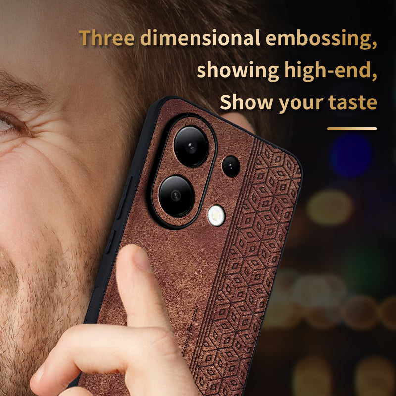 AZNS For Xiaomi Redmi Note 13 4G Case Anti-Scratch PU Leather Coated TPU Phone Cover