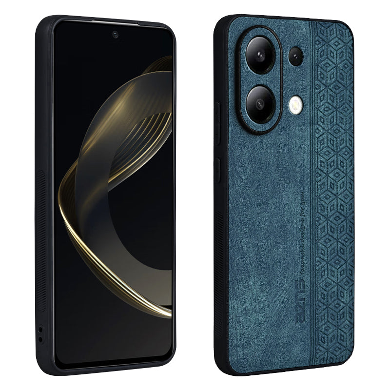 AZNS For Xiaomi Redmi Note 13 4G Case Anti-Scratch PU Leather Coated TPU Phone Cover