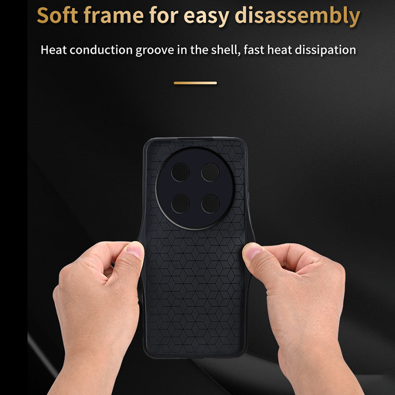 AZNS For Huawei Enjoy 70 Pro Case Anti-Scratch PU Leather Coated TPU Phone Cover