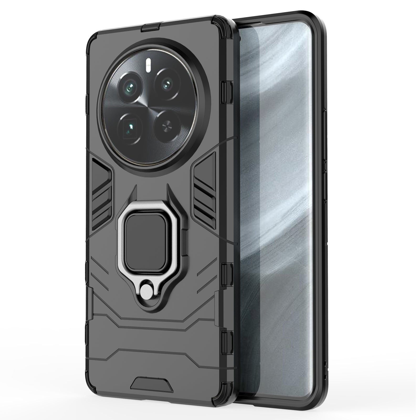 For Realme 12 Pro+ 5G / Realme 12 Pro 5G Shockproof Phone Case Ring Holder Kickstand Phone Cover