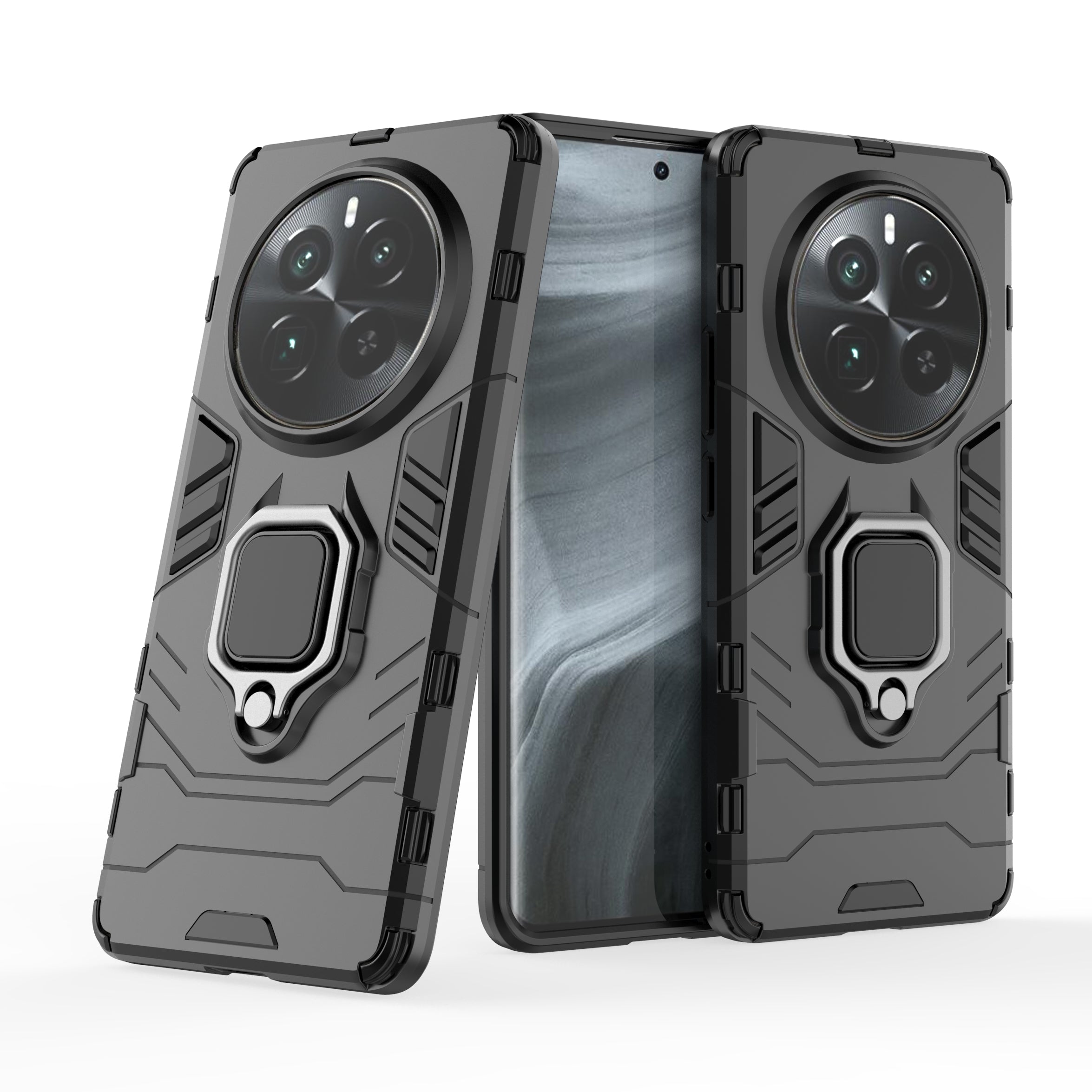 For Realme 12 Pro+ 5G / Realme 12 Pro 5G Shockproof Phone Case Ring Holder Kickstand Phone Cover