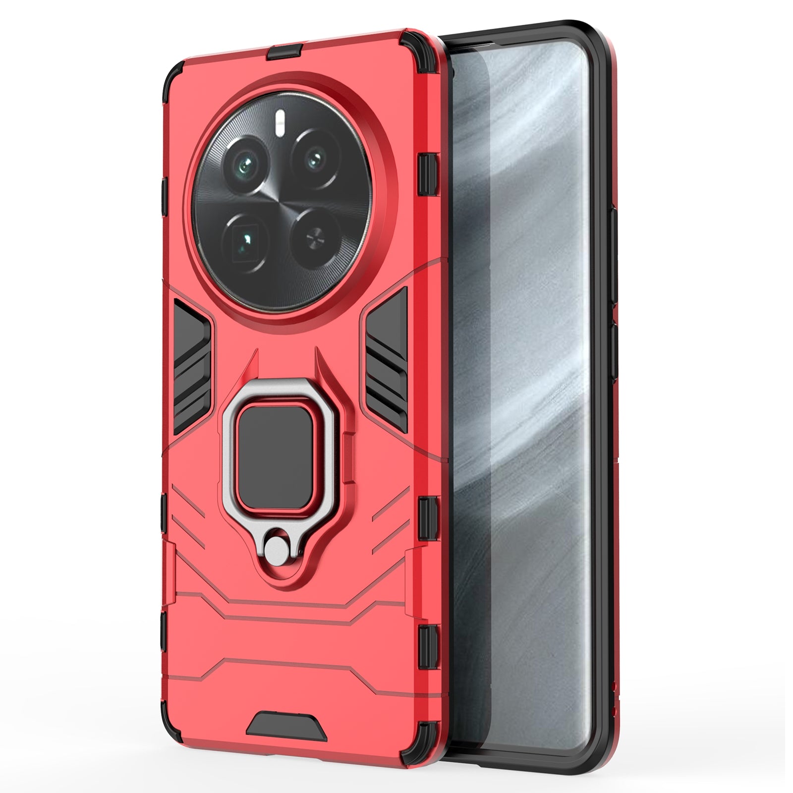 For Realme 12 Pro+ 5G / Realme 12 Pro 5G Shockproof Phone Case Ring Holder Kickstand Phone Cover
