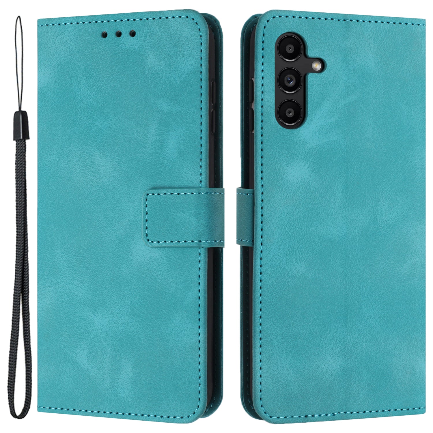 Phone Stand Cover for Samsung Galaxy A55 5G Case Skin-touch PU Leather+TPU Phone Shell