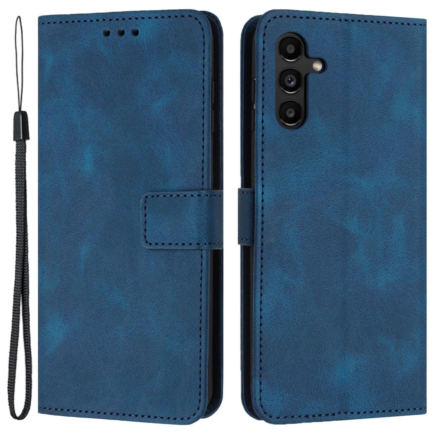 For Samsung Galaxy A05s 4G Stand Phone Case Skin-touch PU Leather Anti-Scratch Mobile Phone Cover