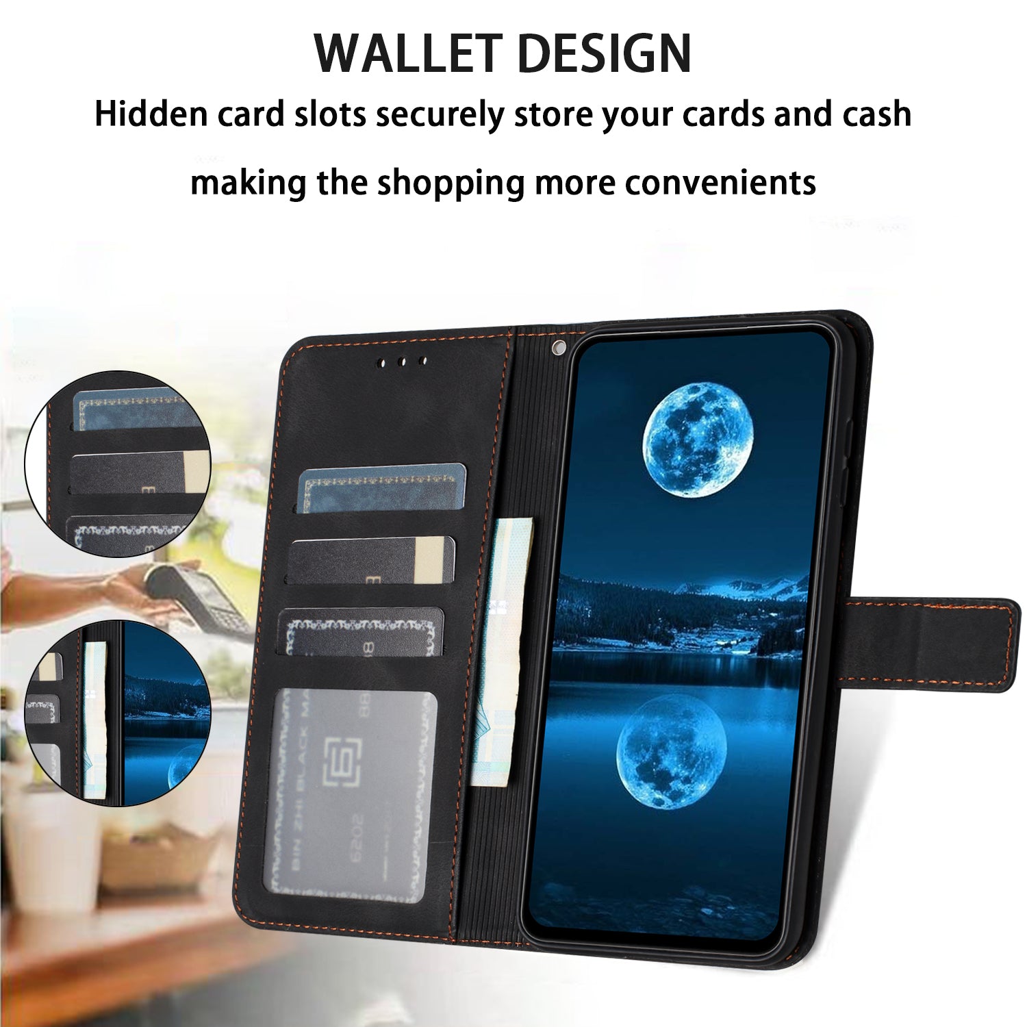 Phone Stand Case for Samsung Galaxy A25 5G (Global) (161.0 x 76.5 x 8.3mm) Skin-touch PU Leather Phone Cover