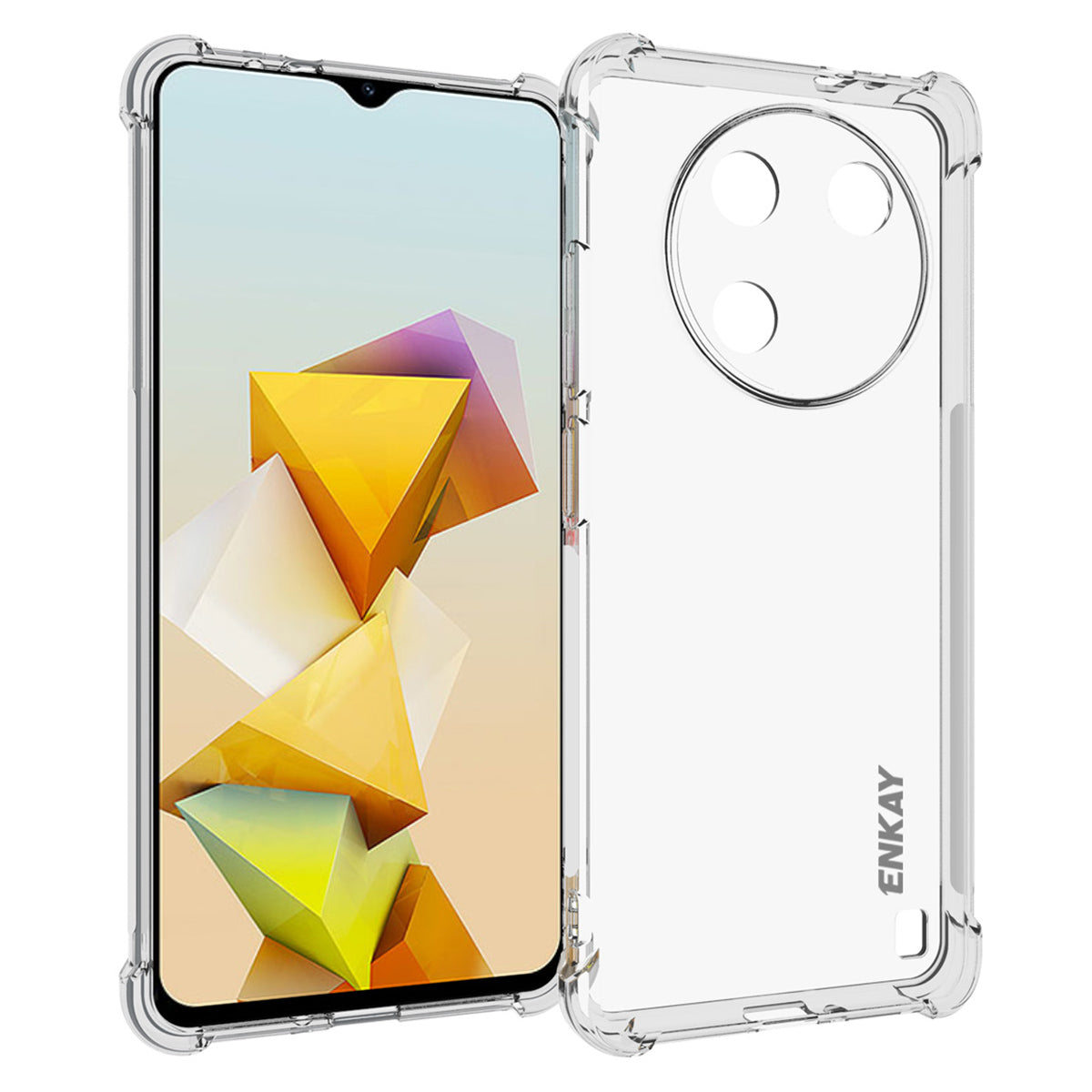 ENKAY HAT PRINCE For ZTE Blade A73 5G TPU Case HD Clear Thickened Corners Phone Back Cover