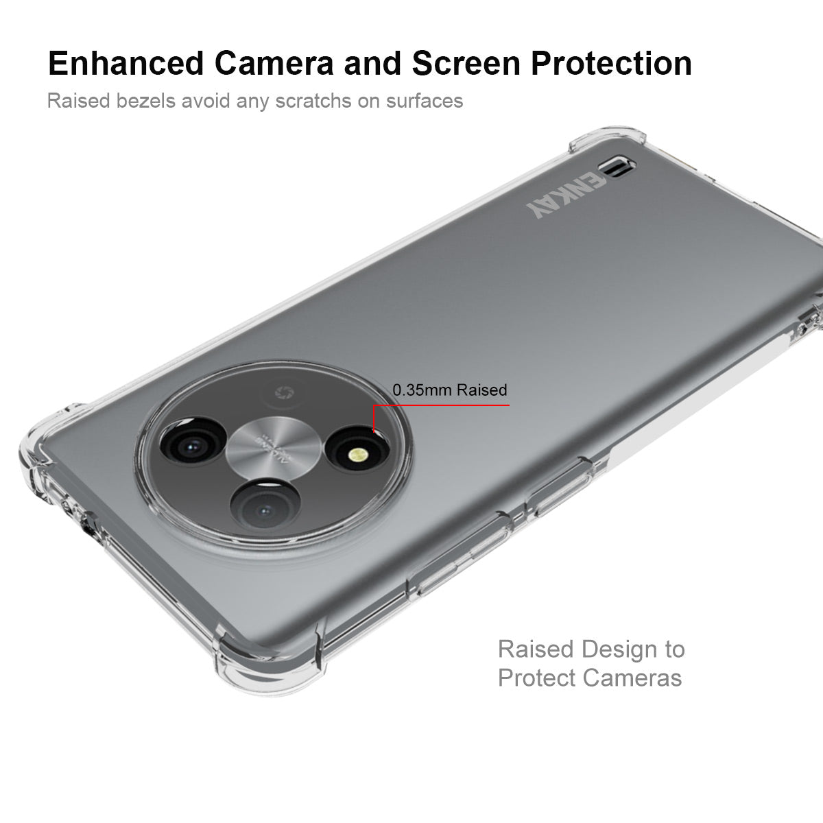 ENKAY HAT PRINCE For ZTE Blade A73 5G TPU Case HD Clear Thickened Corners Phone Back Cover