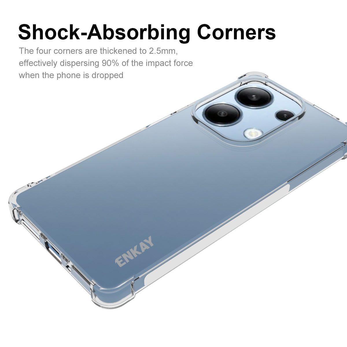 ENKAY HAT PRINCE For Xiaomi Redmi Note 13 Pro 4G / Poco M6 Pro 4G Case Four Corners Reinforced Clear TPU Phone Cover