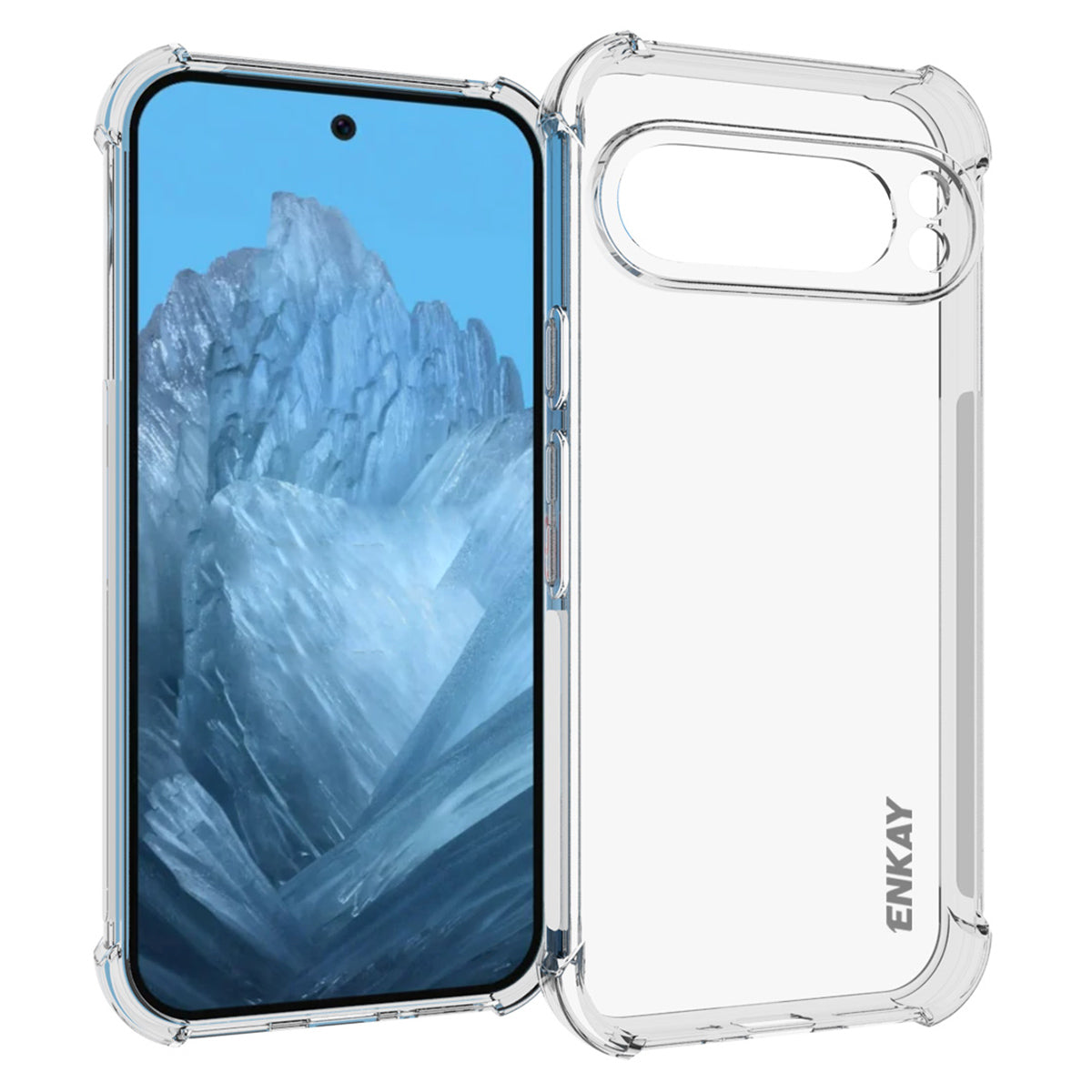 ENKAY HAT PRINCE For Google Pixel 9 Pro Case Anti-drop Thickened Corners HD Clear Phone Back Shell