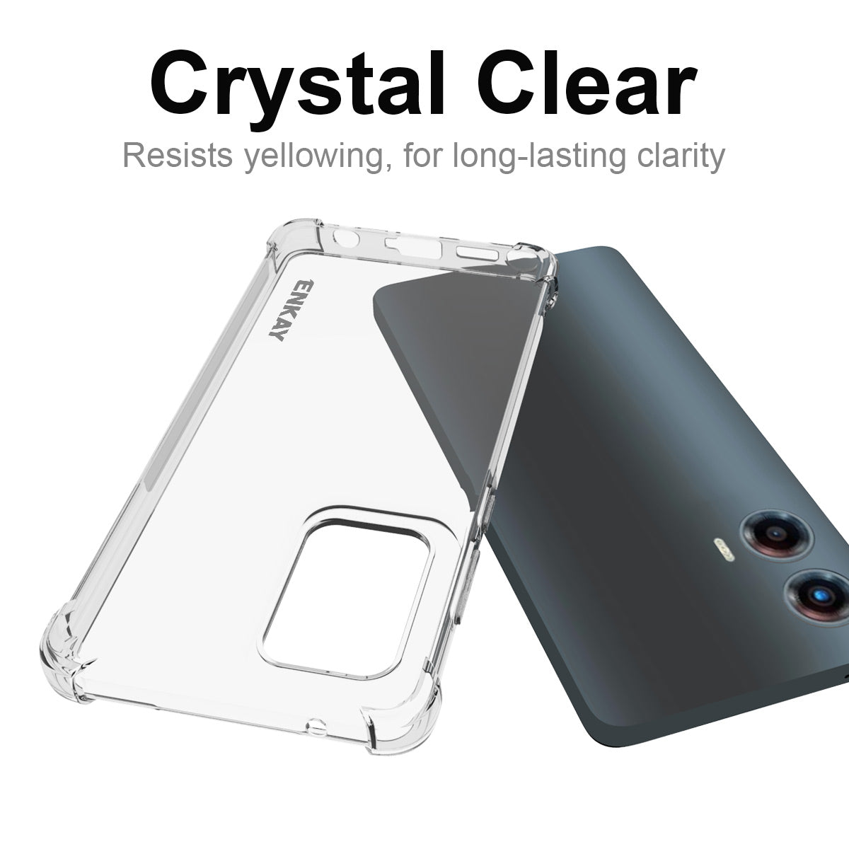 ENKAY HAT PRINCE For Motorola Moto G Stylus 5G (2024) Clear Case Thickened Corners Anti-slip TPU Phone Cover