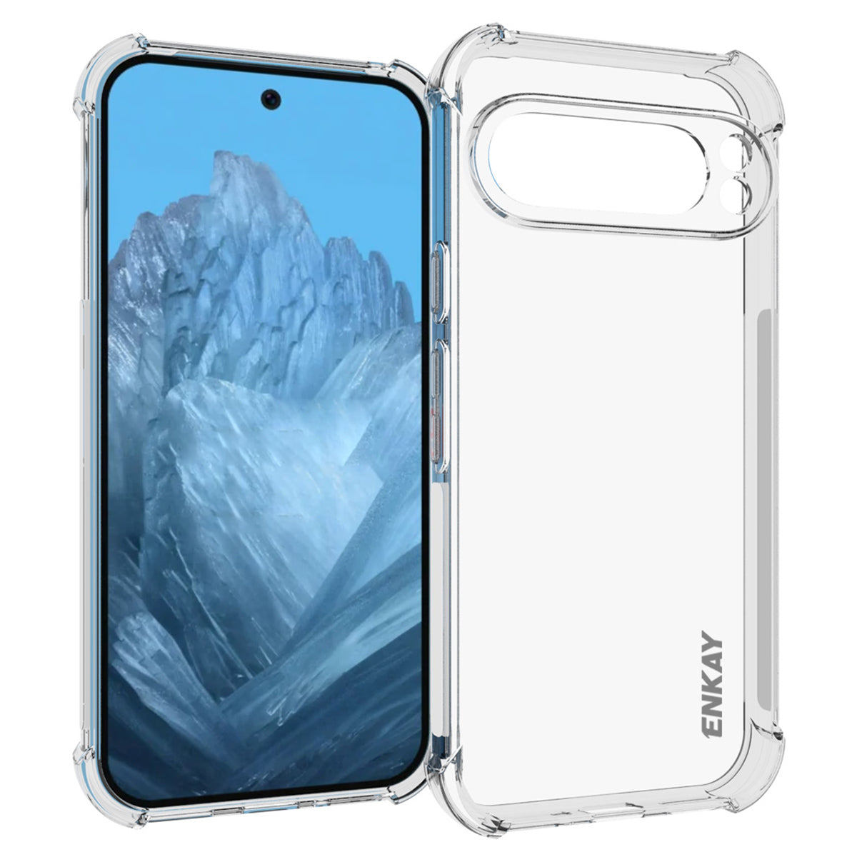 ENKAY HAT PRINCE For Google Pixel 9 TPU Case HD Clear Thickened Corners Phone Back Cover