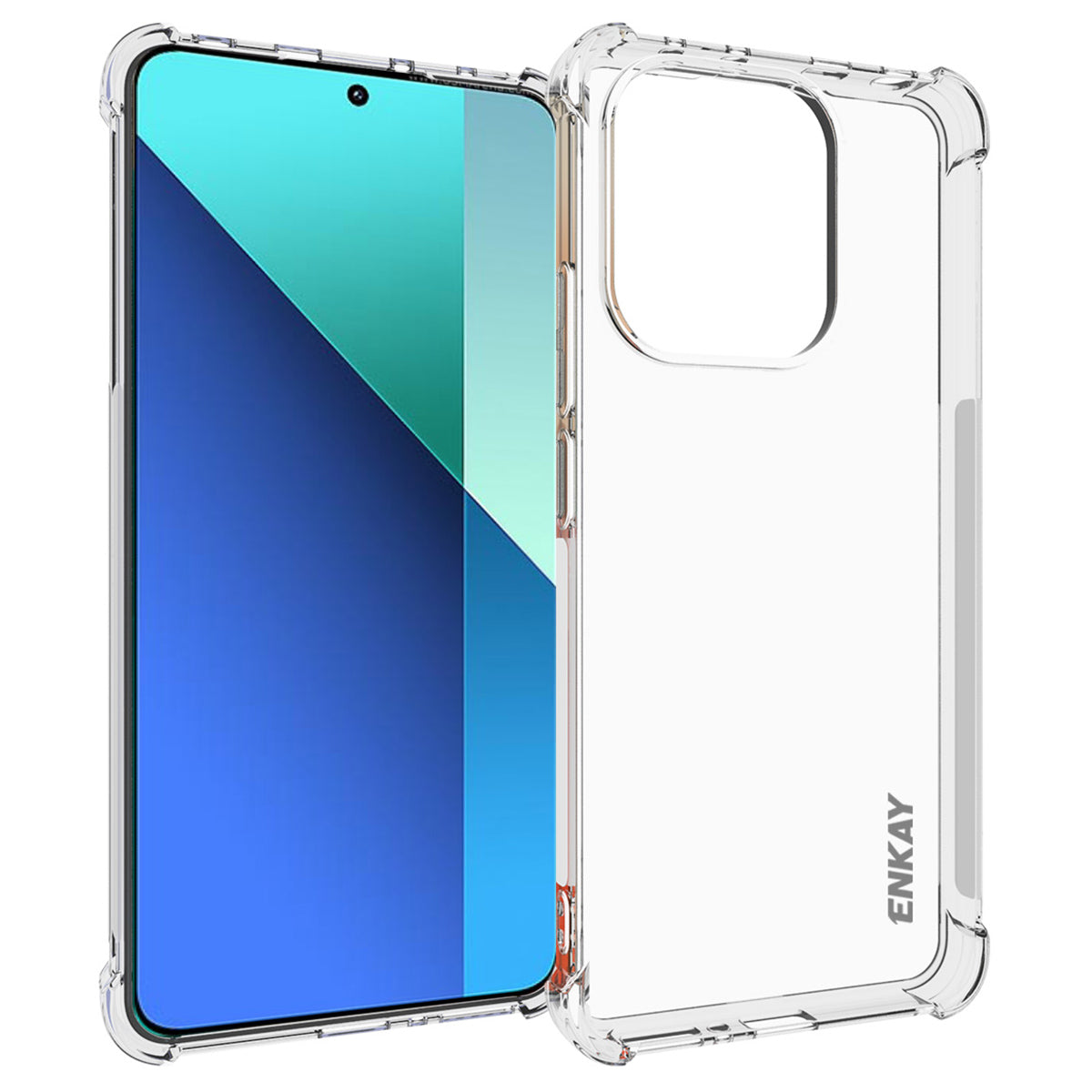 ENKAY HAT PRINCE For Xiaomi Redmi Note 13 4G Clear Case Thickened Corners Anti-slip TPU Cell Phone Cover