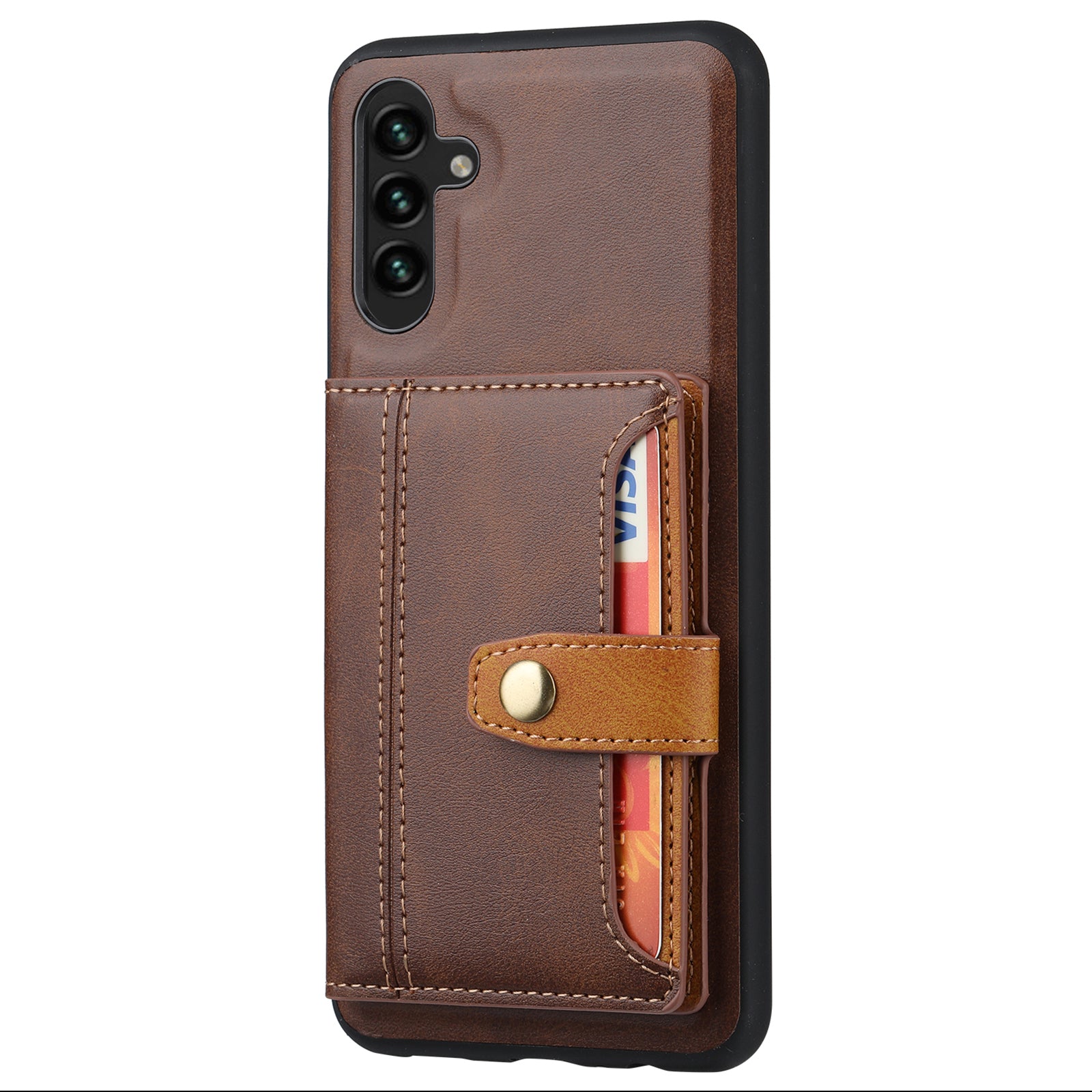 For Samsung Galaxy A25 5G (Global) (161.0 x 76.5 x 8.3mm) Case Card Holder Leather+TPU Phone Cover