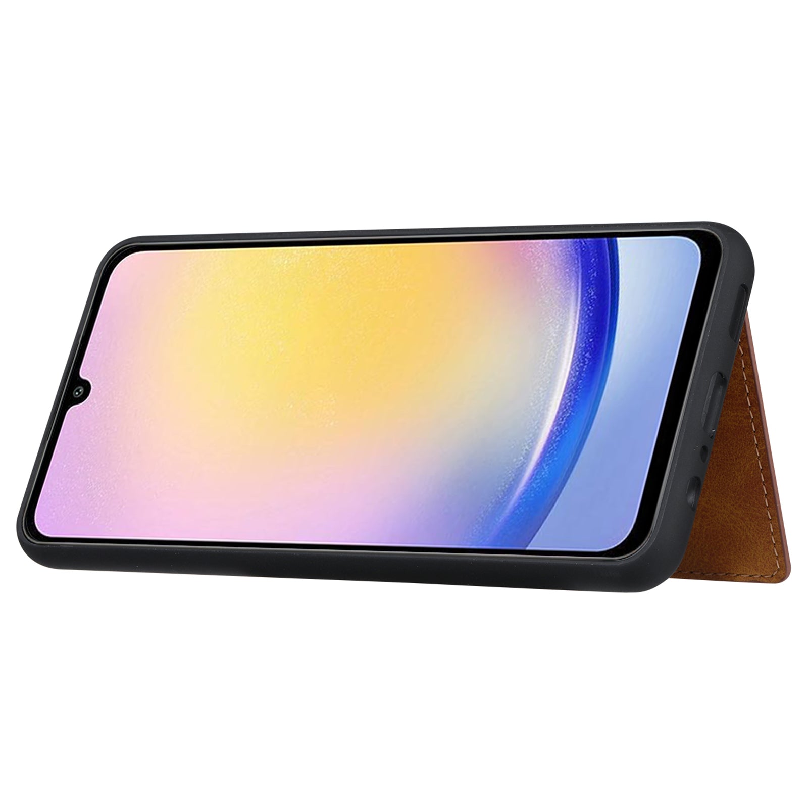 For Samsung Galaxy A25 5G (Global) (161.0 x 76.5 x 8.3mm) Case Card Holder Leather+TPU Phone Cover