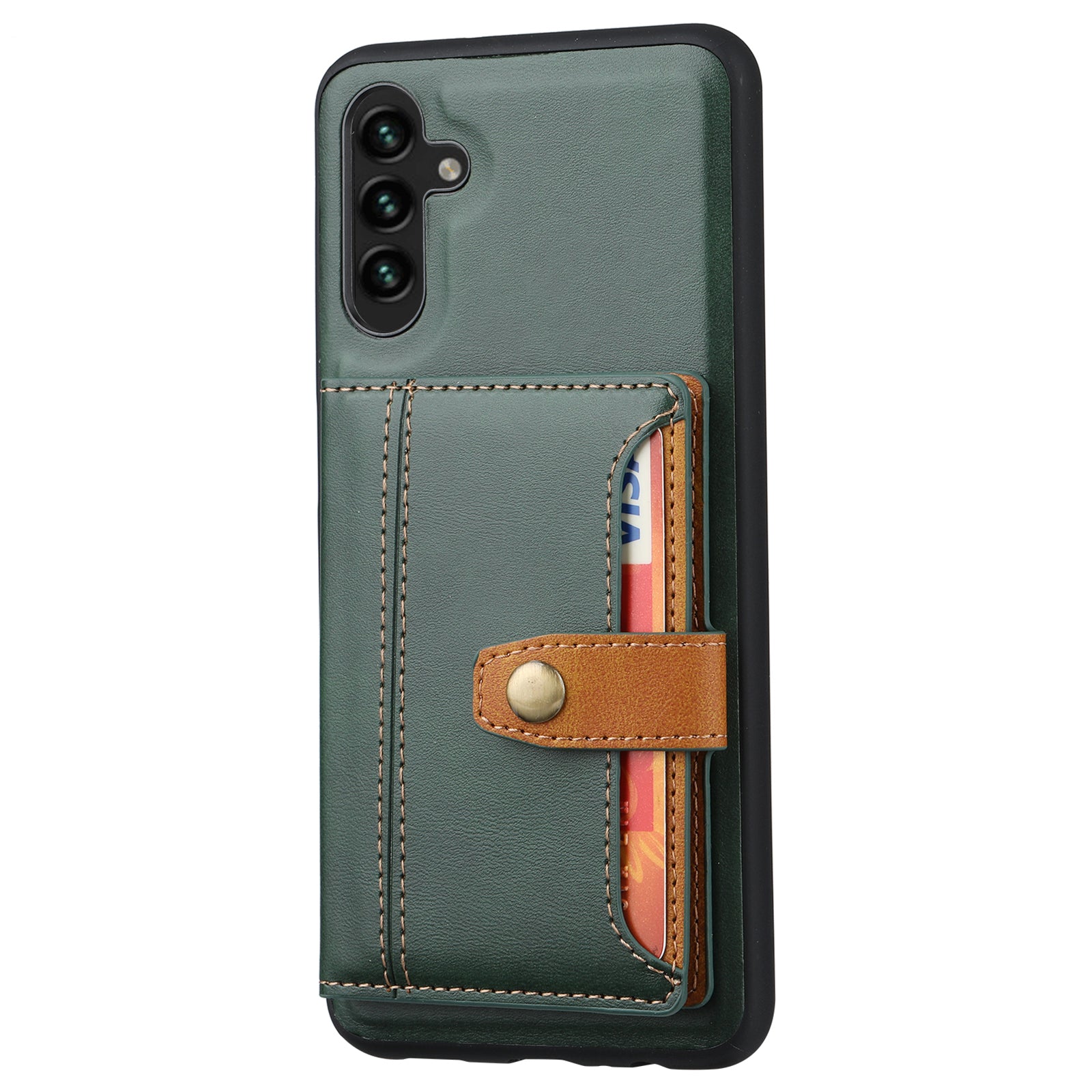 For Samsung Galaxy A25 5G (Global) (161.0 x 76.5 x 8.3mm) Case Card Holder Leather+TPU Phone Cover