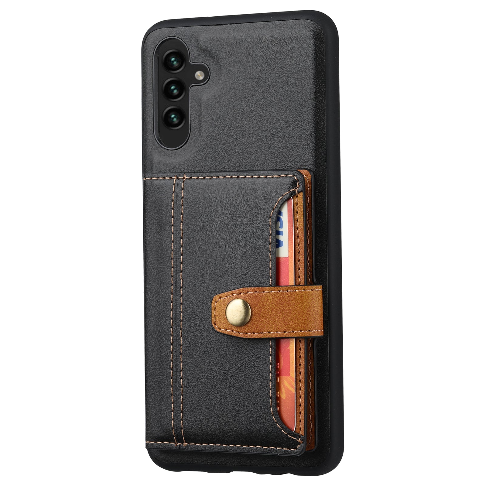 For Samsung Galaxy A35 5G Case PU Leather+TPU Kickstand Cover with Card Slots
