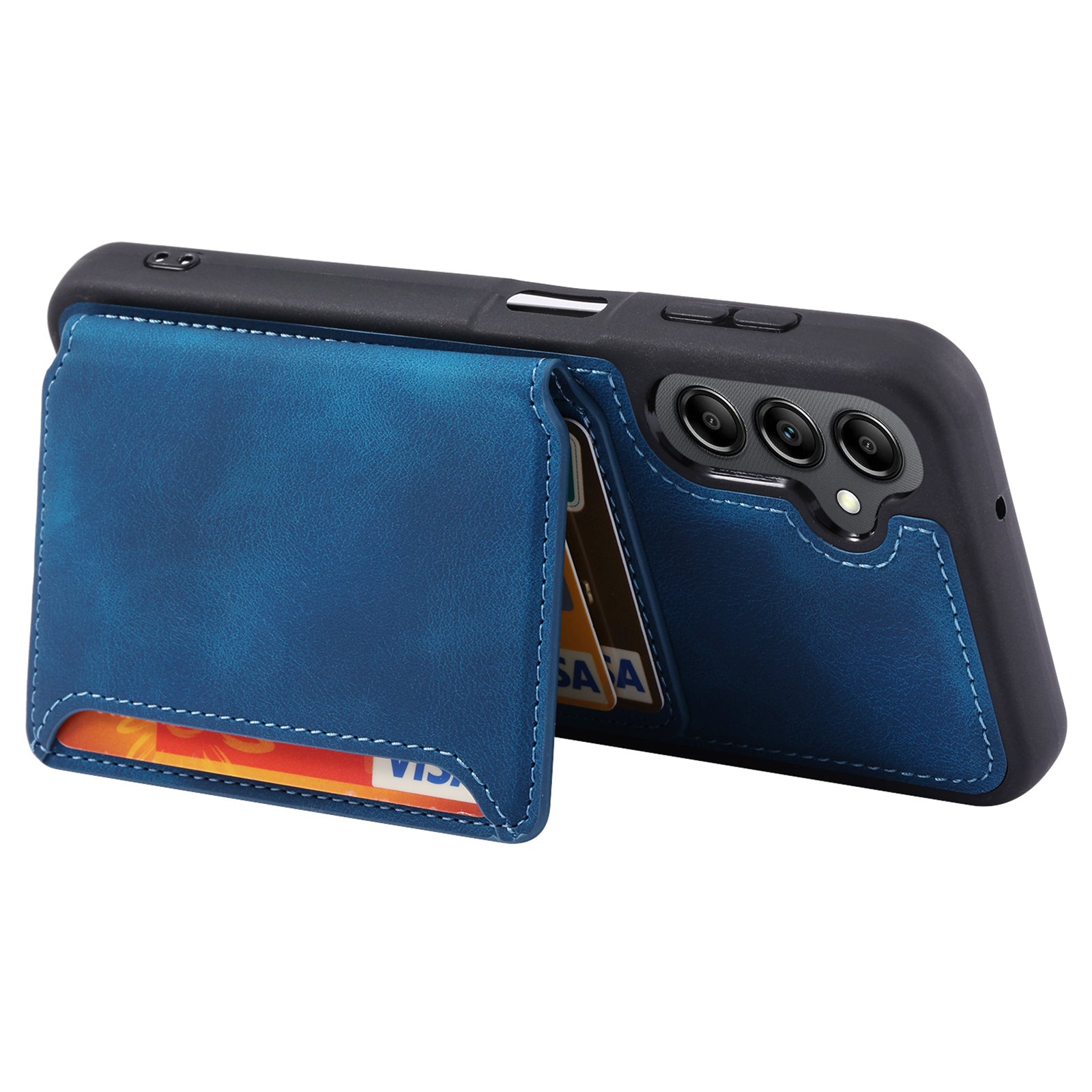 For Samsung Galaxy A35 5G Case RFID Blocking Wallet Leather Coated TPU Kickstand Cover