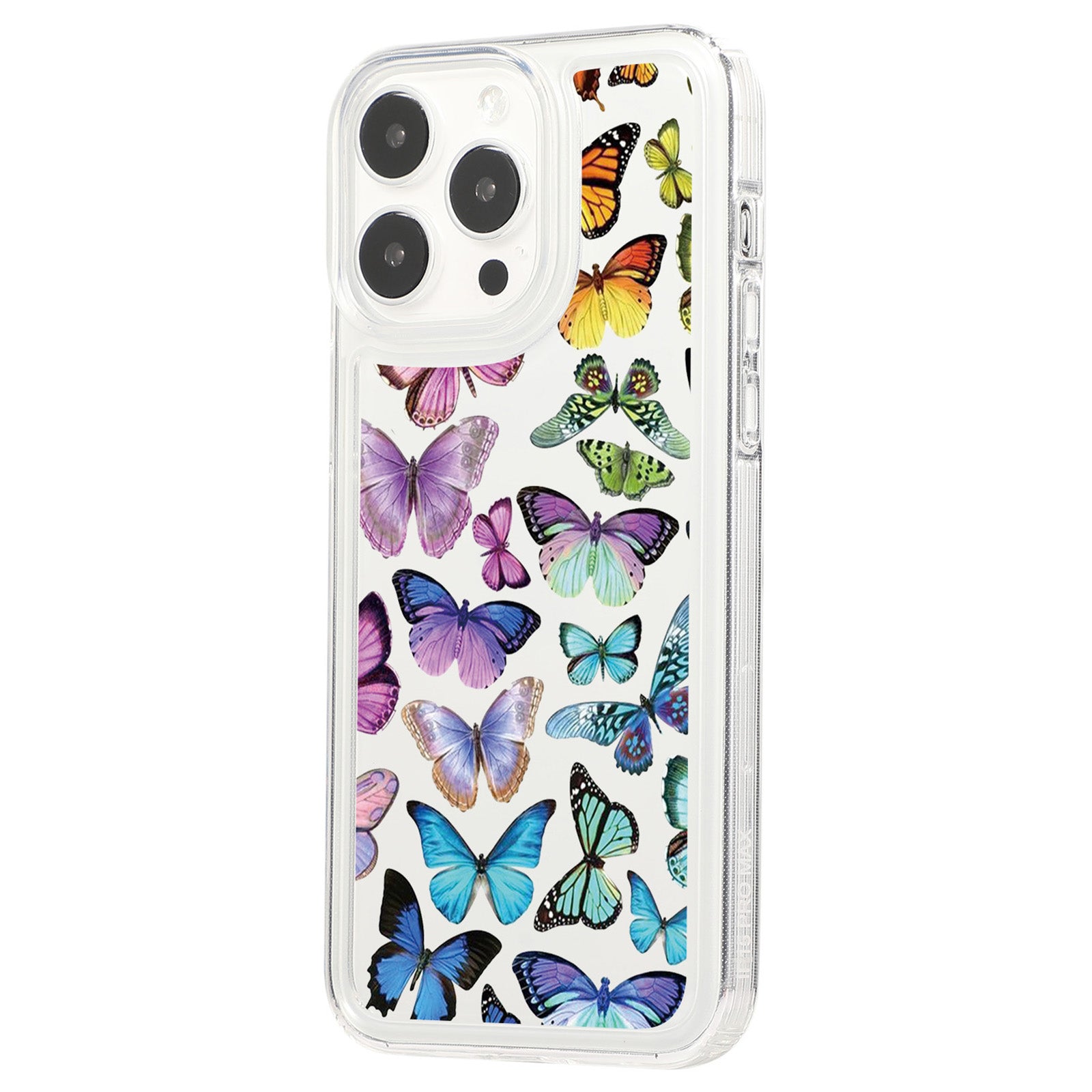 For iPhone 15 Pro Case Anti-drop Airbag Butterfly Pattern Printing TPU Phone Cover