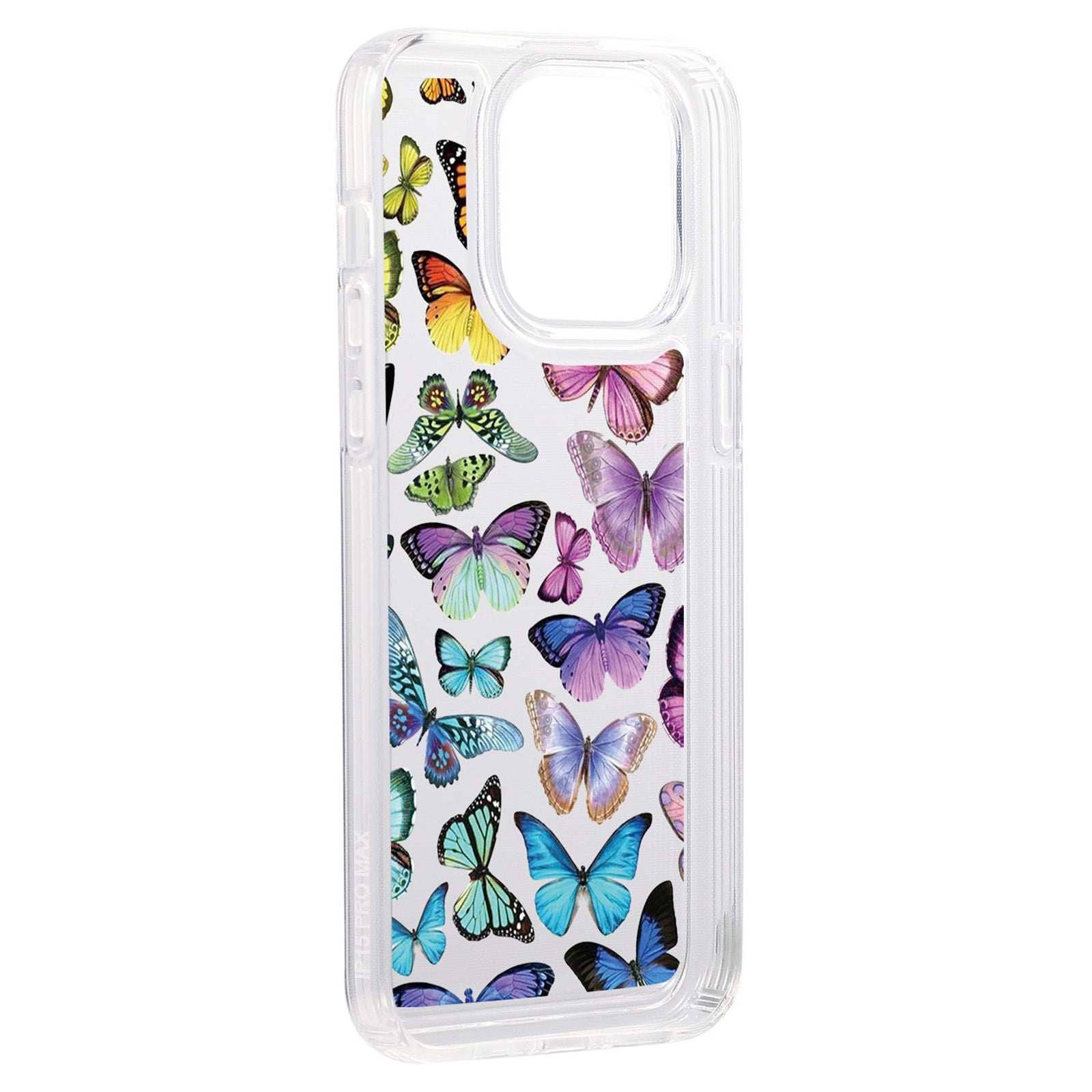 For iPhone 15 Pro Case Anti-drop Airbag Butterfly Pattern Printing TPU Phone Cover