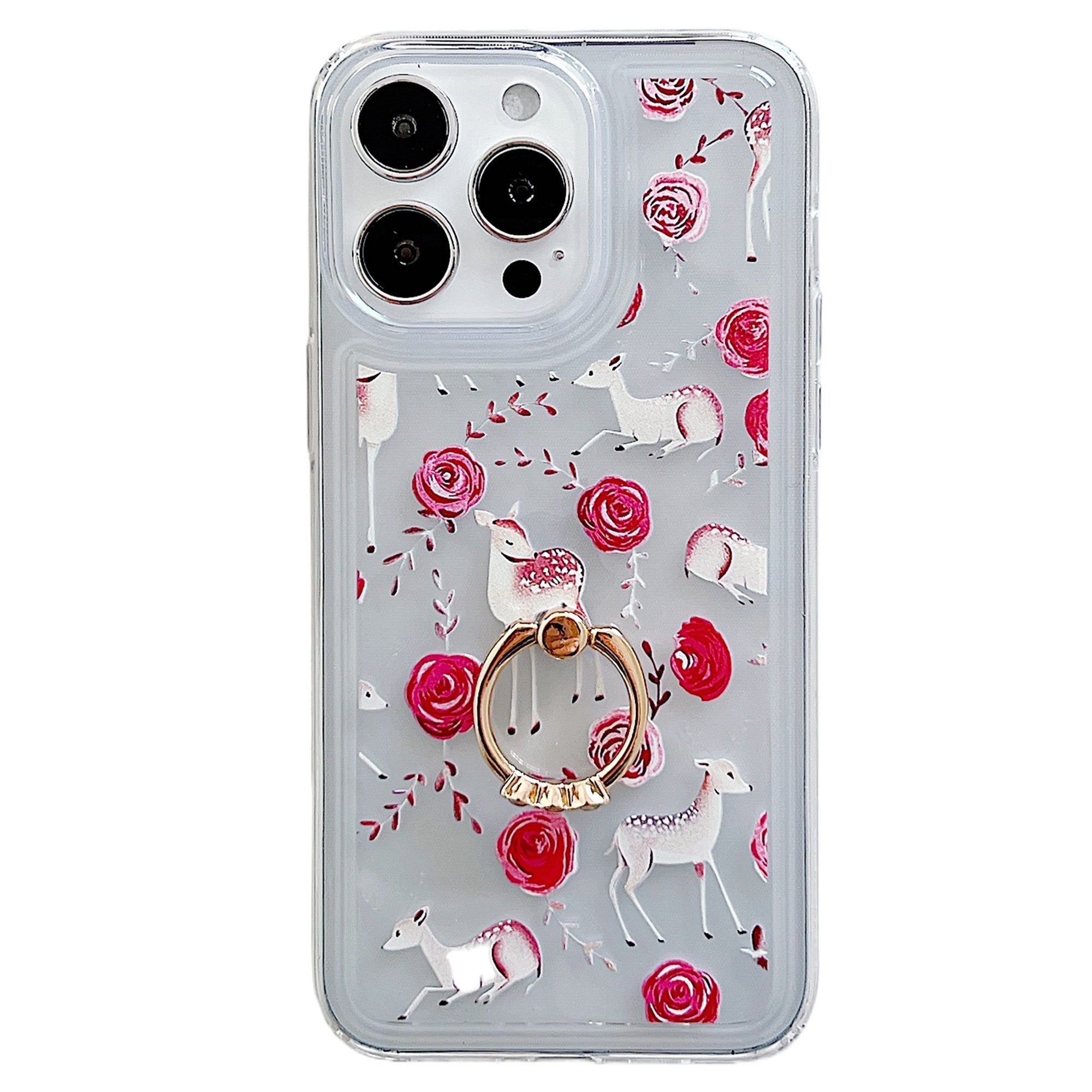 For iPhone 15 Pro Max Phone Case Butterfly Pattern TPU Airbag Cover with Kickstand