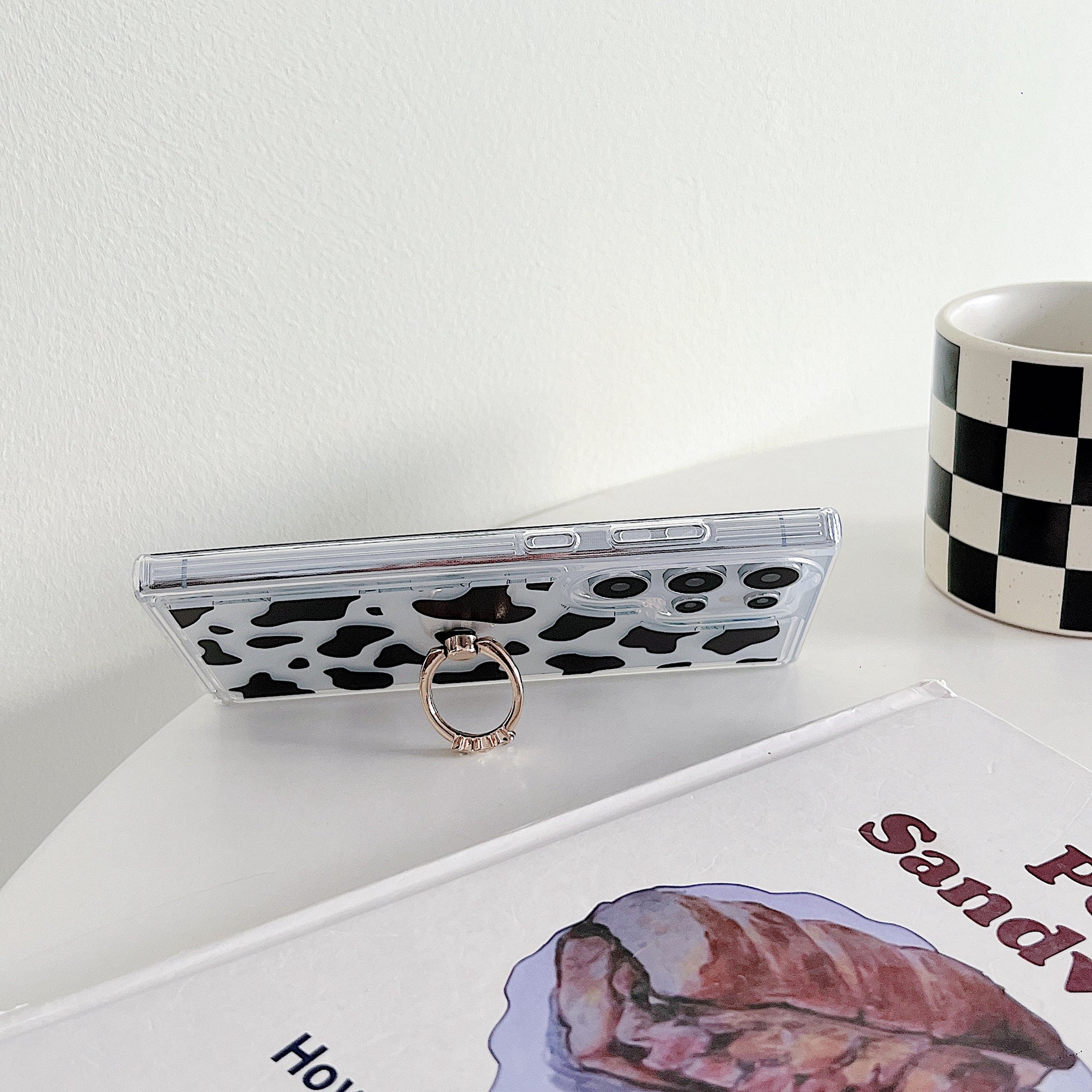 For Samsung Galaxy S24 Ultra Case Soft TPU Ring Kickstand Cell Phone Cover