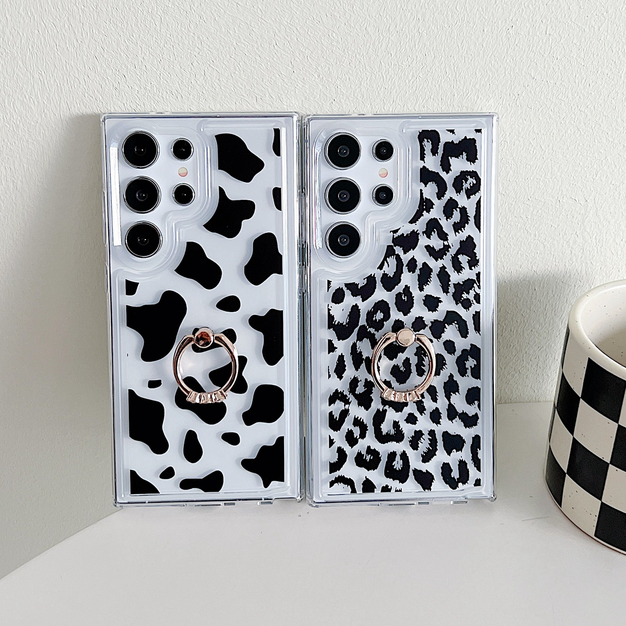 For Samsung Galaxy S24 Ultra Case Soft TPU Ring Kickstand Cell Phone Cover