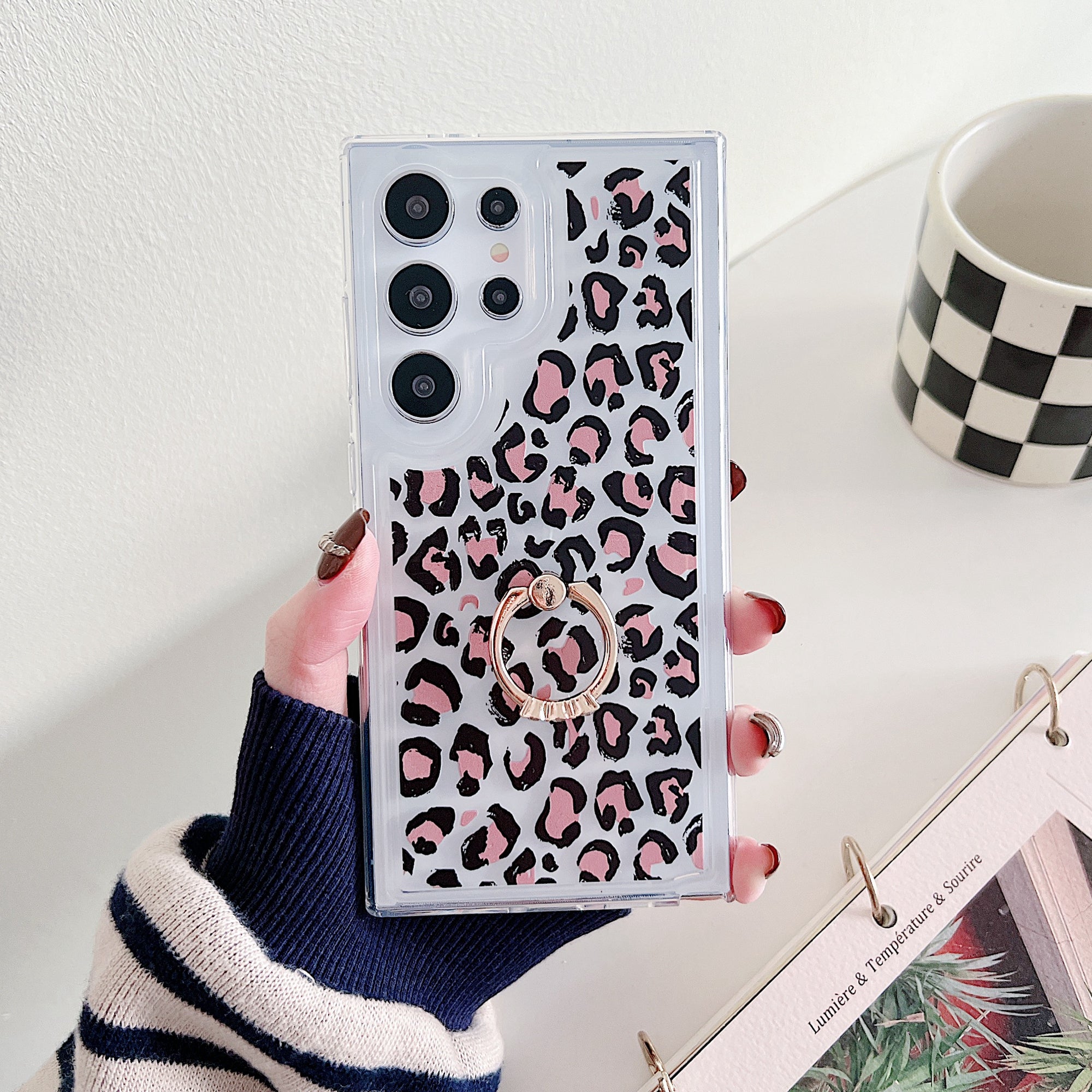 For Samsung Galaxy S24 Ultra Case Soft TPU Ring Kickstand Cell Phone Cover