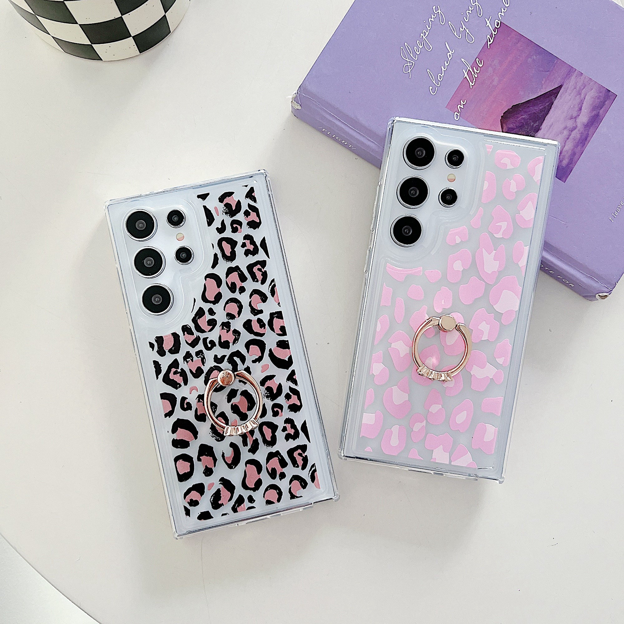 For Samsung Galaxy S23 Ultra Case Ring Kickstand Anti-drop Airbag TPU Cell Phone Cover