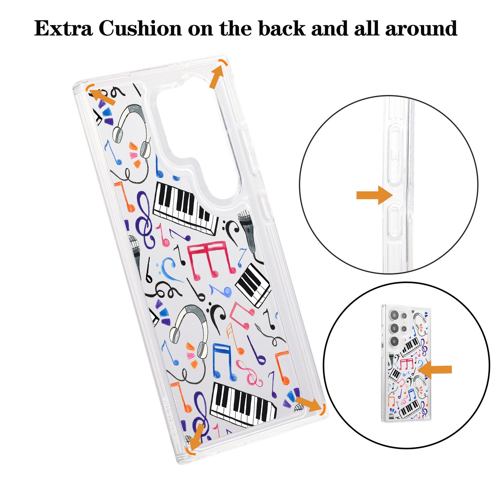 For Samsung Galaxy S23 Ultra TPU Case Pattern Design Airbag Shockproof Phone Cover