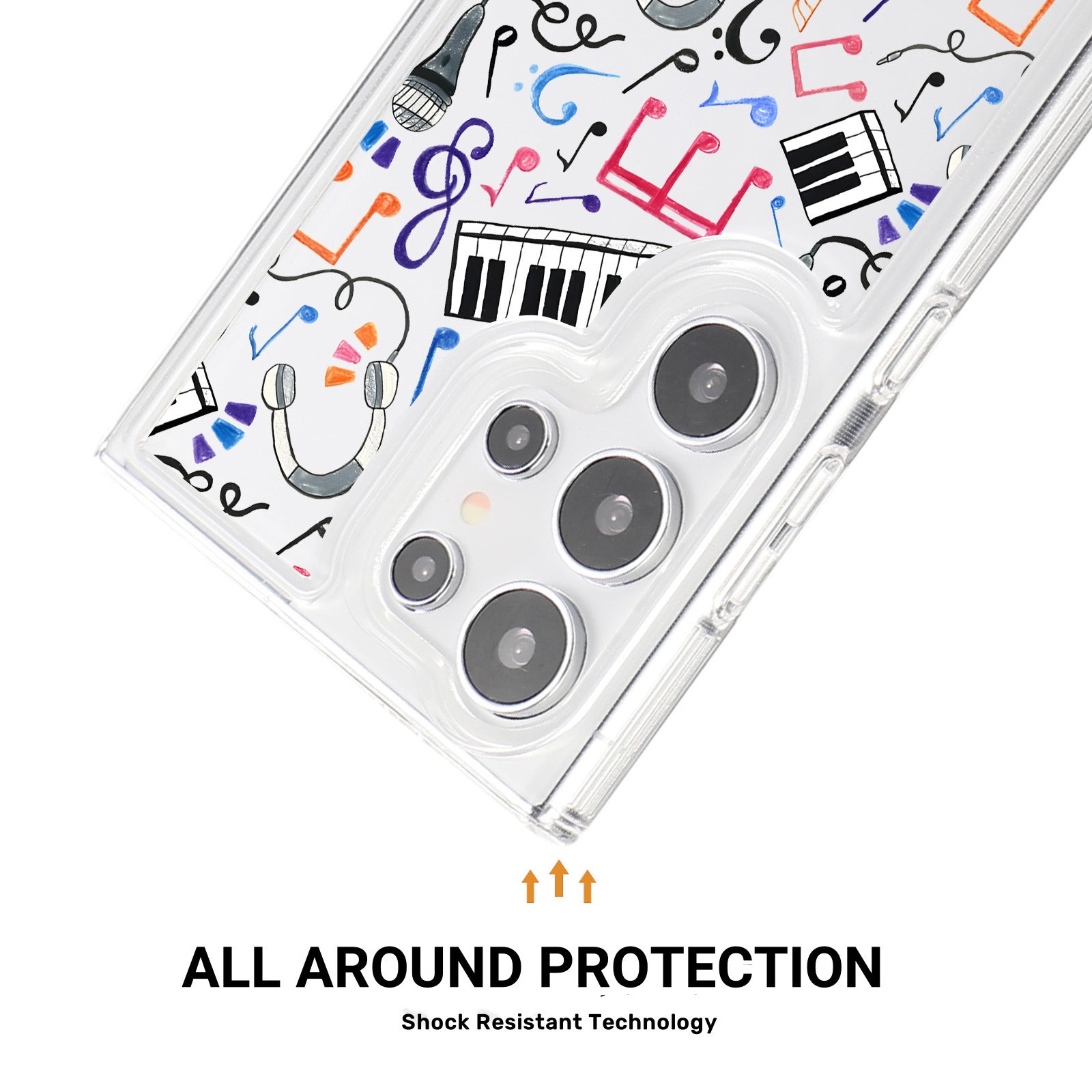 For Samsung Galaxy S23 Ultra TPU Case Pattern Design Airbag Shockproof Phone Cover