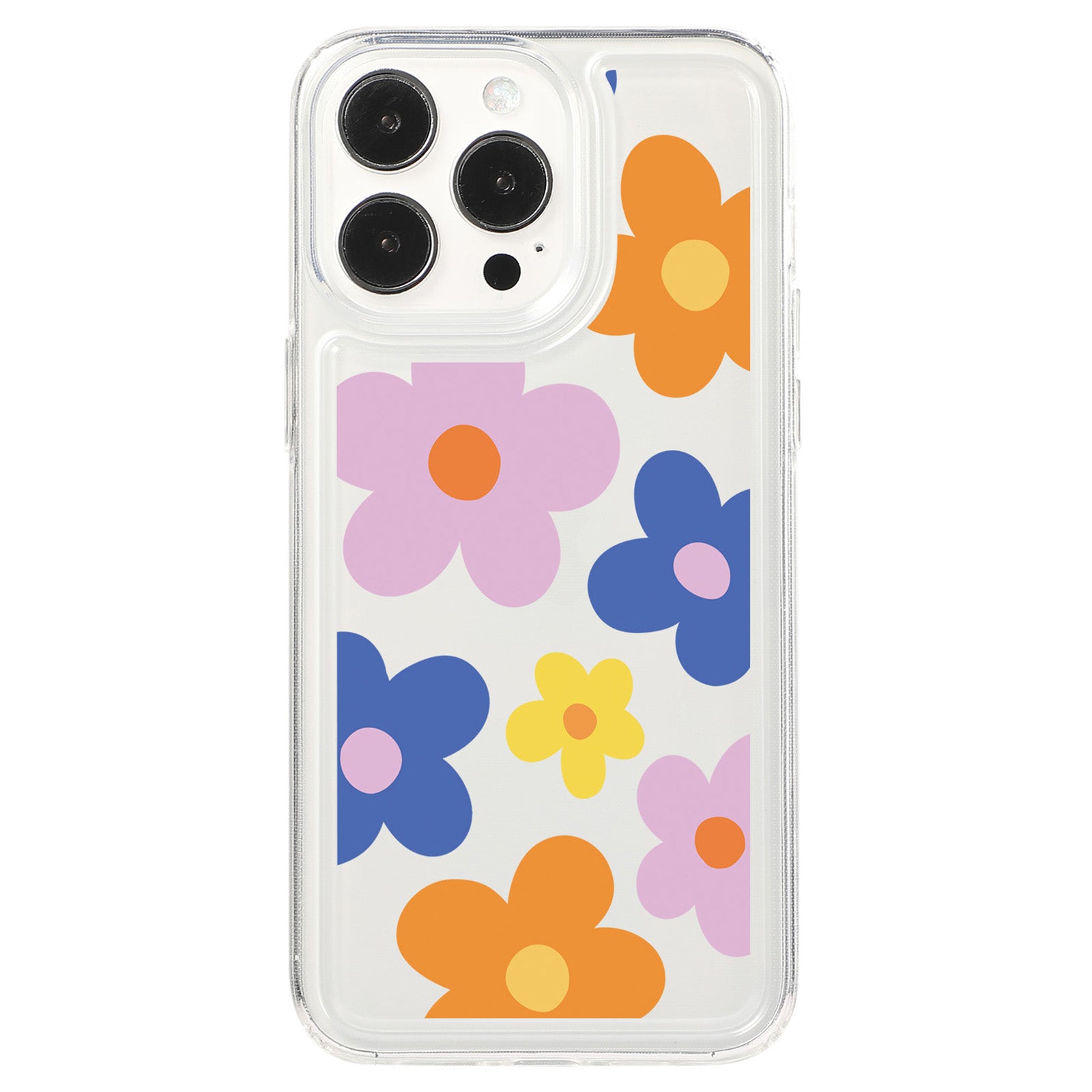 For iPhone 15 Pro TPU Case Clear Airbag Protection Anti-fall Flower Pattern Phone Shell