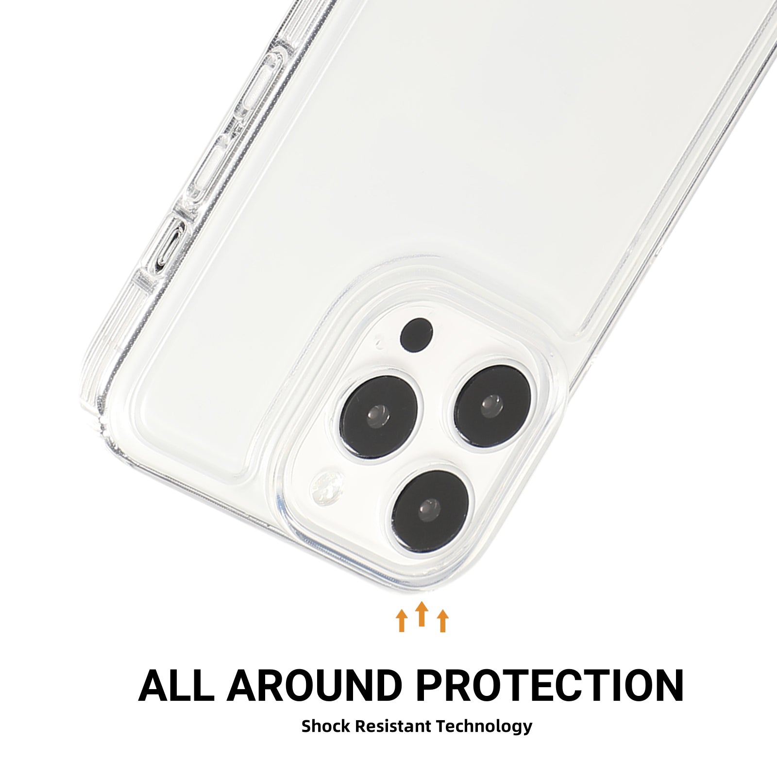 For iPhone 14 Pro Max Case High Transparency Airbag Protection TPU Phone Shell