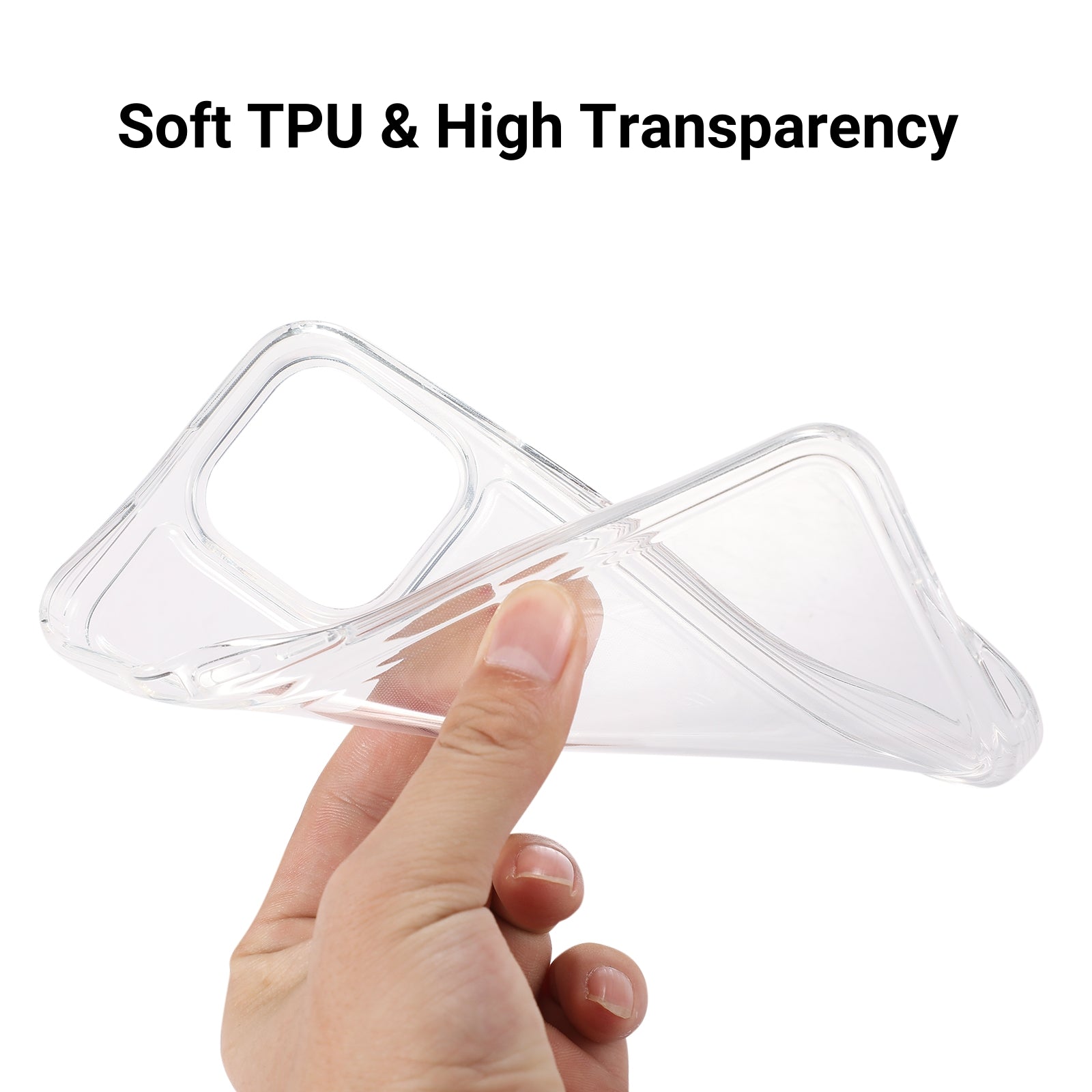 For iPhone 14 Pro Max Case High Transparency Airbag Protection TPU Phone Shell