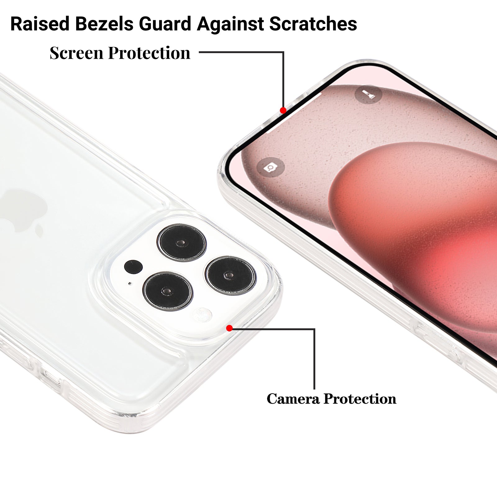 For iPhone 14 Pro Max Case High Transparency Airbag Protection TPU Phone Shell