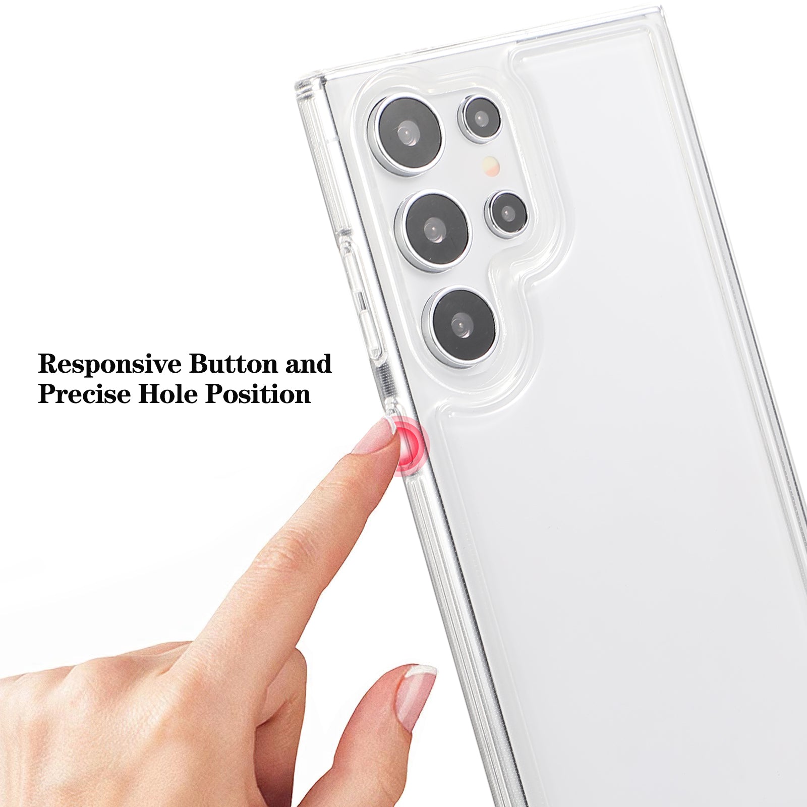 For Samsung Galaxy S24 Ultra Case HD Clear TPU Airbag Protection Smart Phone Cover