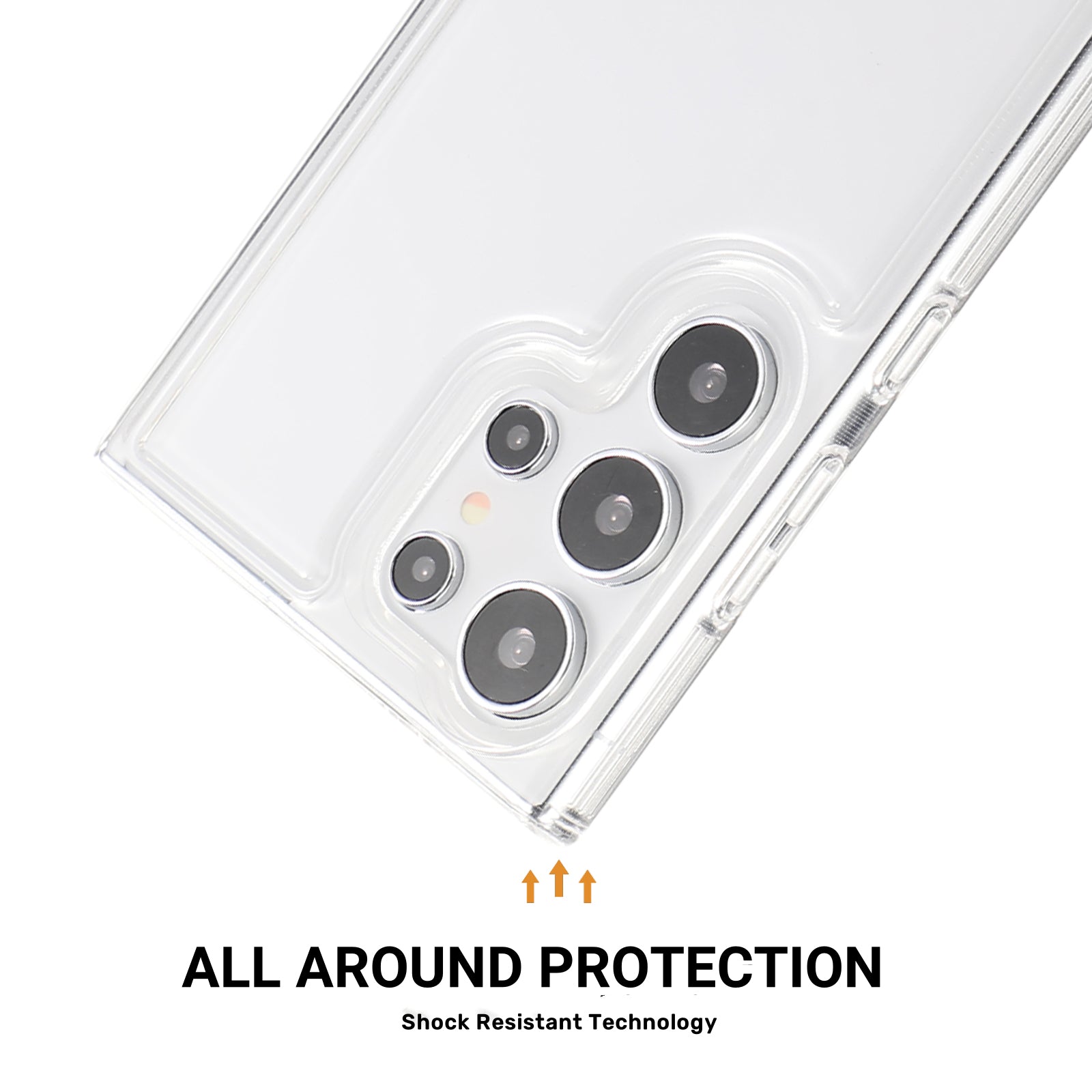 For Samsung Galaxy S23 Ultra Cell Phone Case HD Clear Soft TPU Airbag Protection Cover