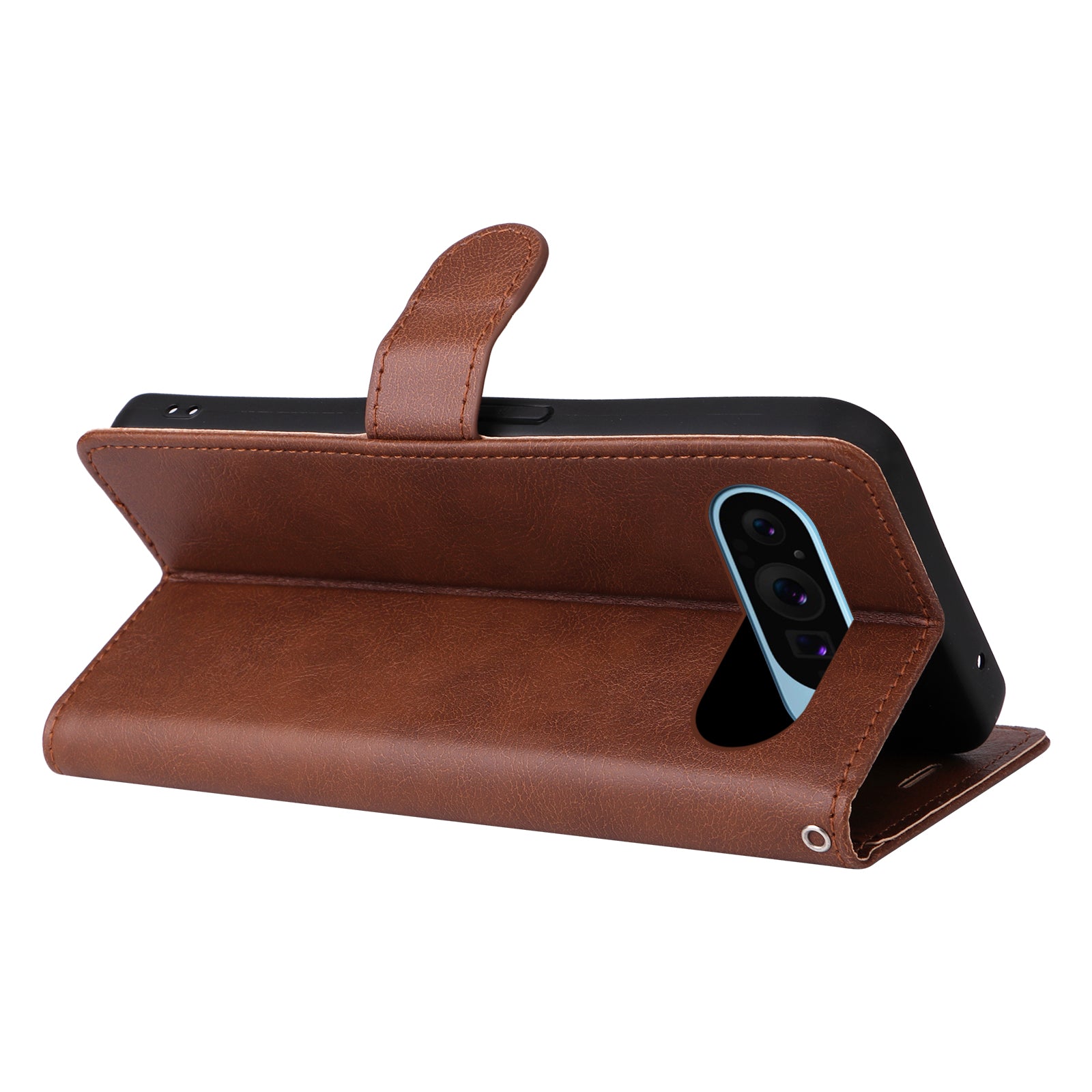 KT Leather Series-2 for Google Pixel 9 Case Stand Wrist Strap Solid Color Phone Cover