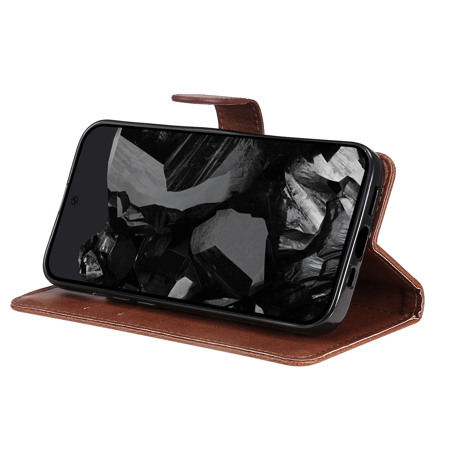 KT Leather Series-2 for Google Pixel 9 Pro Phone Case Flip Wallet Solid Color Phone Cover