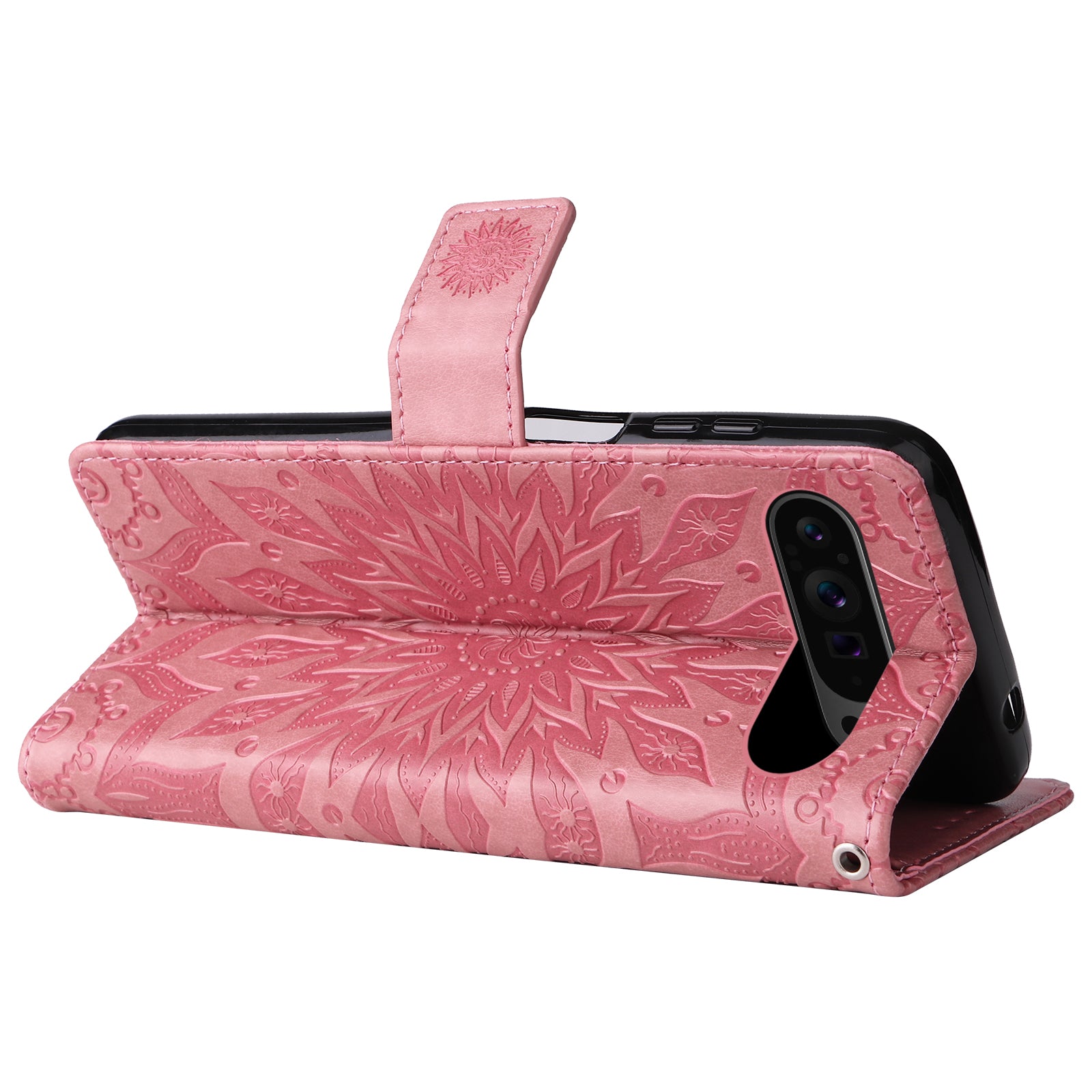 KT Imprinting Flower Series-1 For Google Pixel 9 Pro Case Leather Phone Cover with Wallet Stand