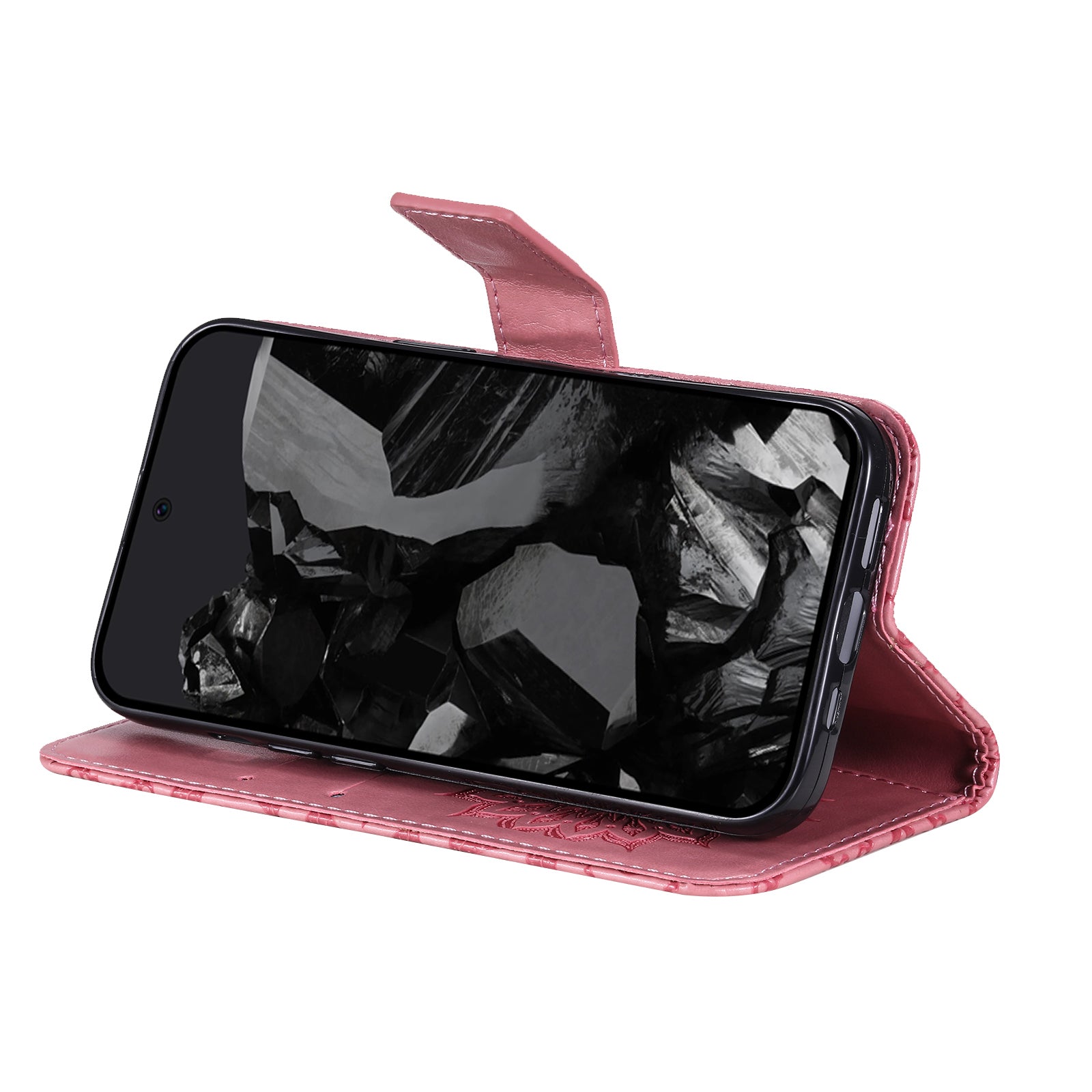 KT Imprinting Flower Series-1 For Google Pixel 9 Pro Case Leather Phone Cover with Wallet Stand