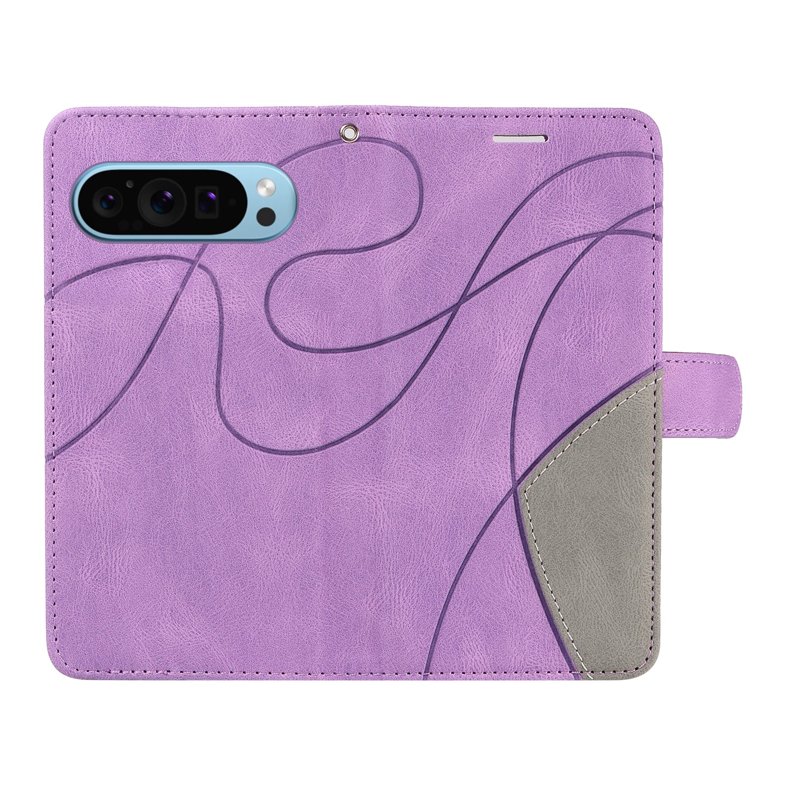 KT Leather Series-1 For Google Pixel 9 Phone Case Dual-color Splicing PU Leather Wallet Stand Cover
