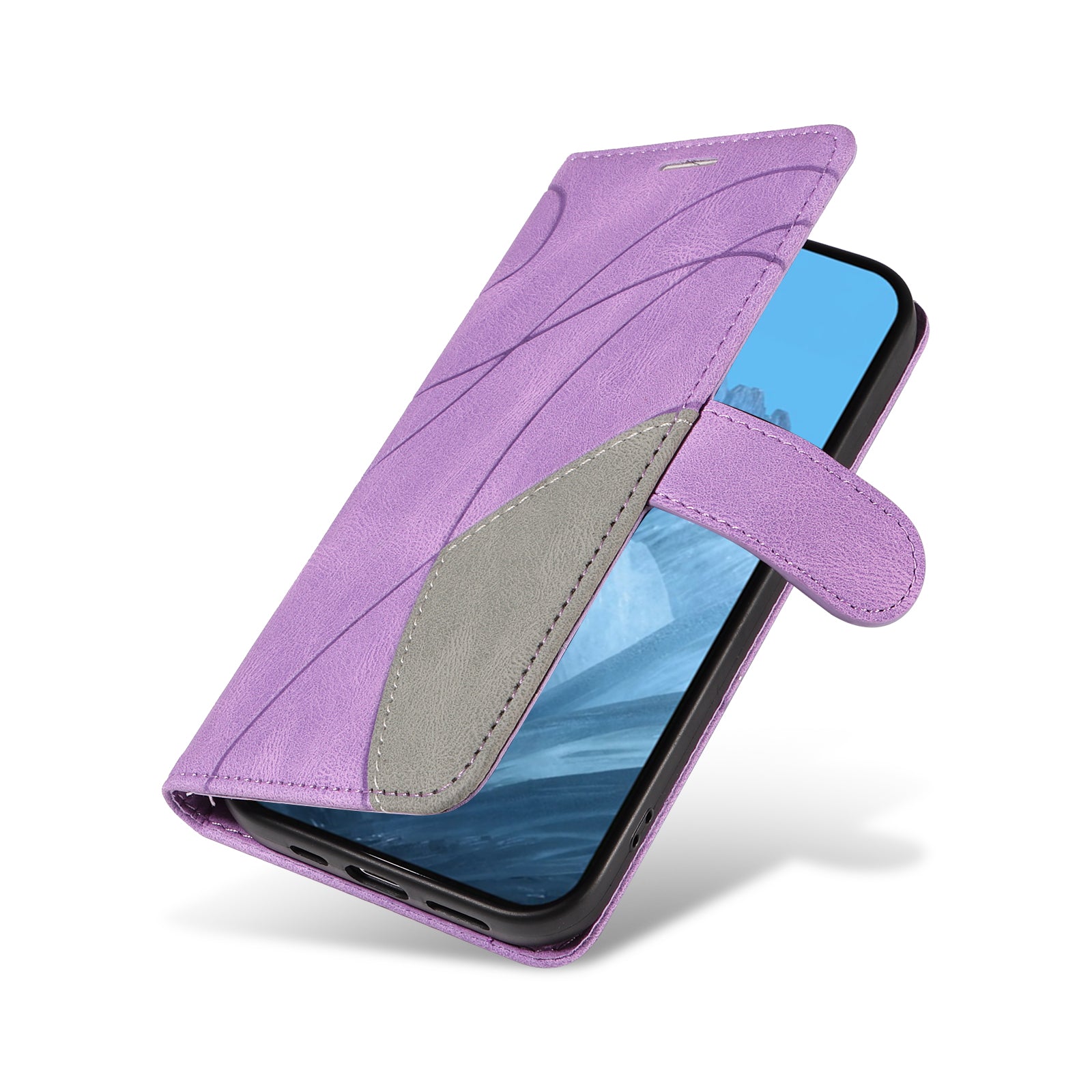 KT Leather Series-1 For Google Pixel 9 Phone Case Dual-color Splicing PU Leather Wallet Stand Cover