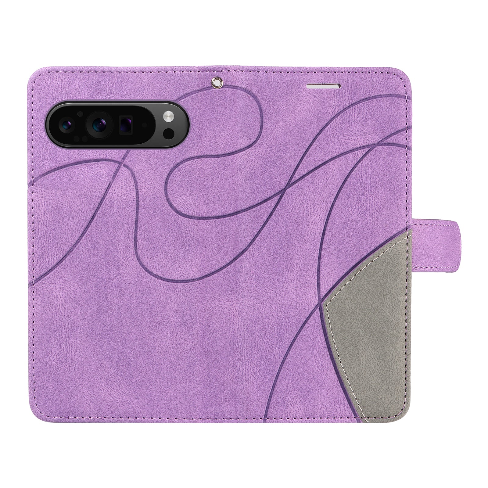 KT Leather Series-1 For Google Pixel 9 Pro Dual-color Splicing Cover Leather Wallet Anti-drop Phone Case
