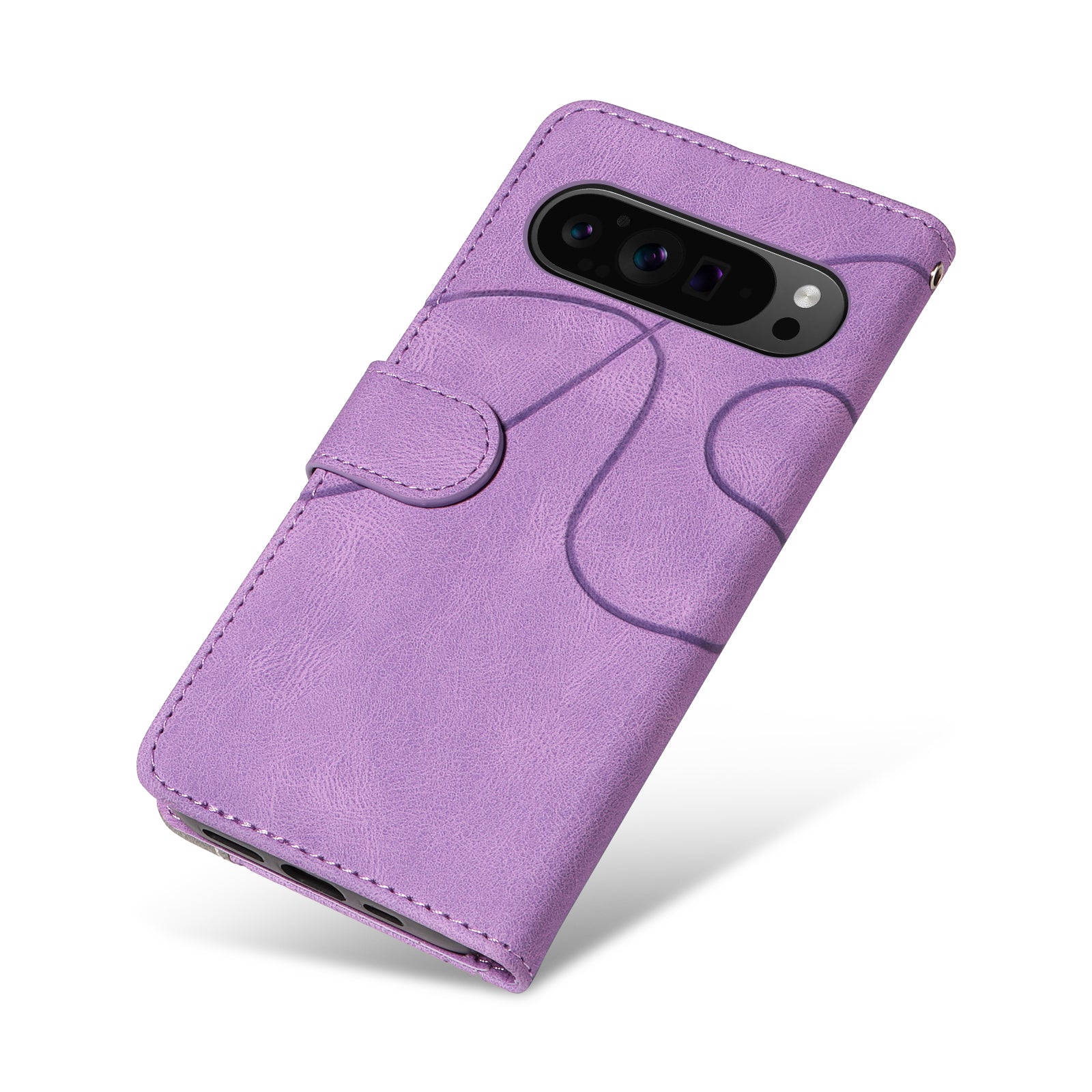 KT Leather Series-1 For Google Pixel 9 Pro Dual-color Splicing Cover Leather Wallet Anti-drop Phone Case